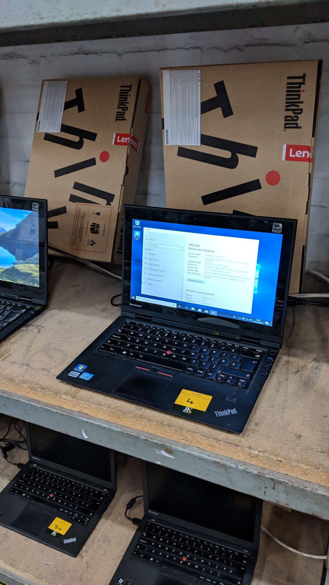 Lenovo ThinkPad X1 notebook computer, model 1294AY1 with built-in webcam. Intel Core i5-2520M CPU@ - Image 2 of 6