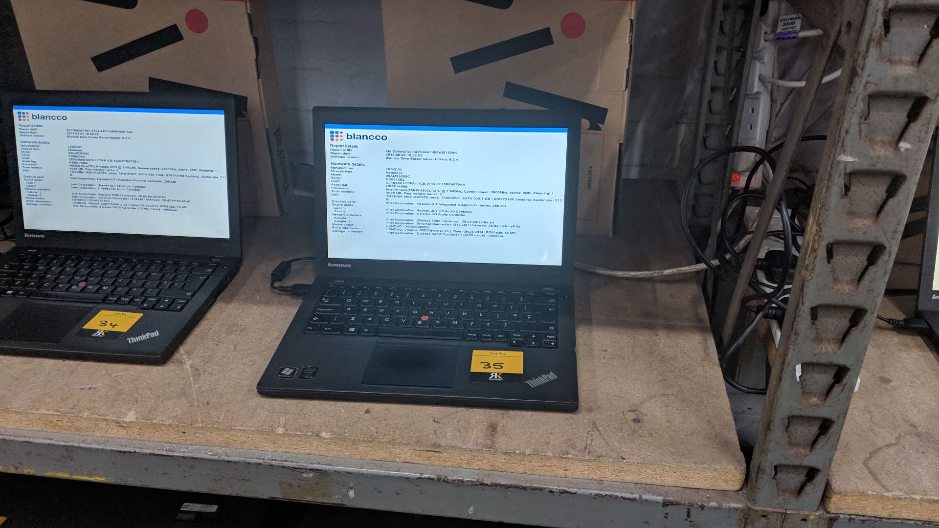 Lenovo ThinkPad X240 notebook computer model 20 AMS3050C with Intel Core i5 4300U CPU@1.9GHz, 4Gb