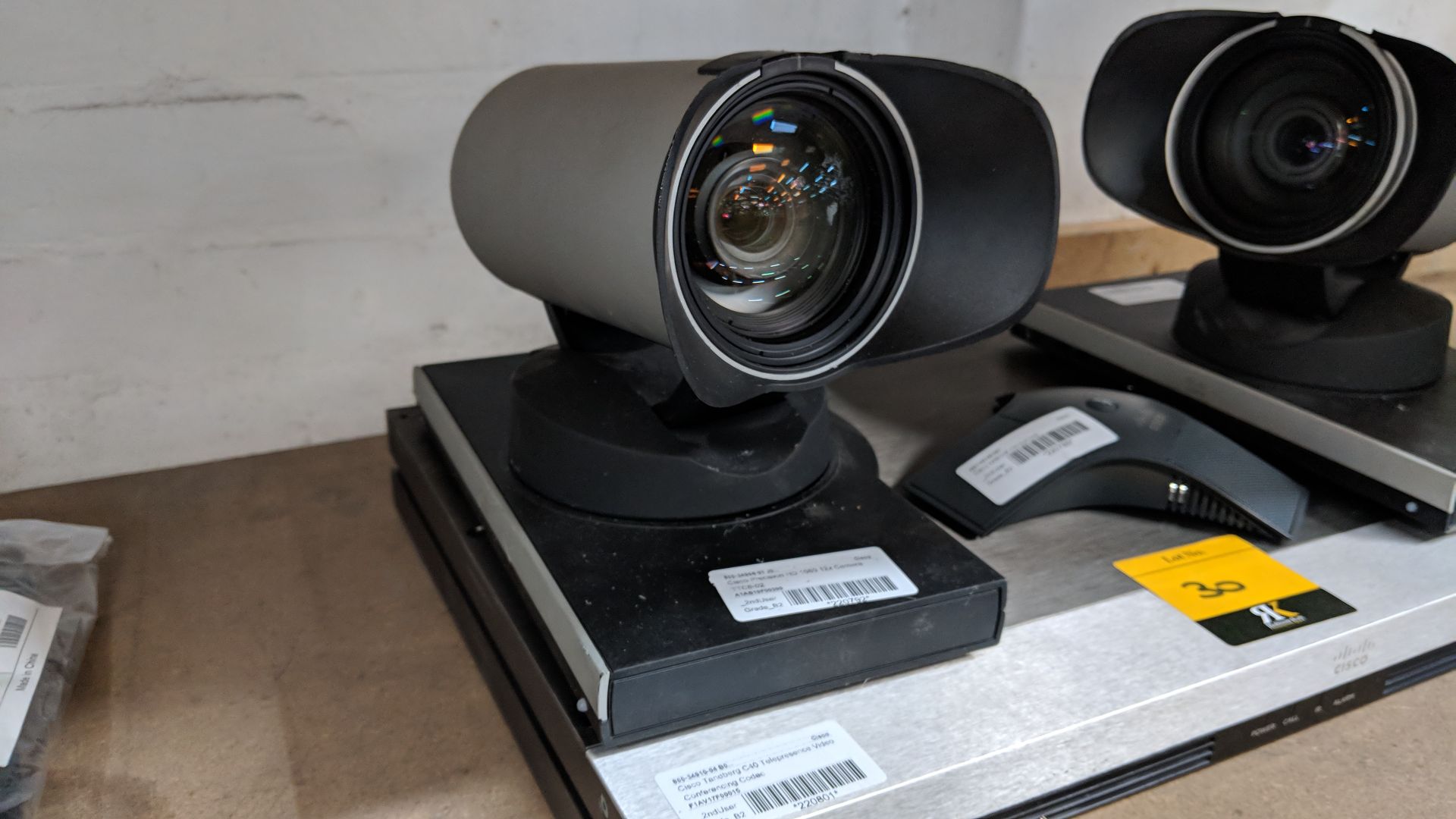 Cisco video conferencing equipment comprising C40 Telepresence System Codec C40 plus 2 off Precision - Image 5 of 9