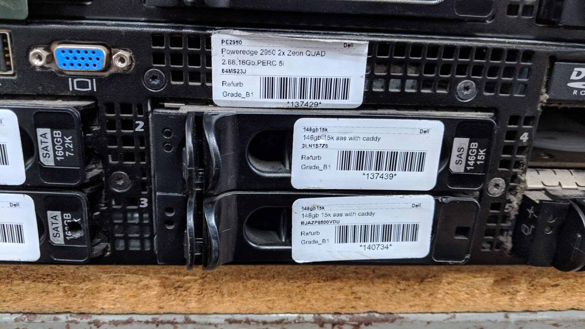 Dell PowerEdge 2950 rack mountable server with twin 2.66GHz Xeon processors, 16Gb RAM, PERC 5i - Image 3 of 9