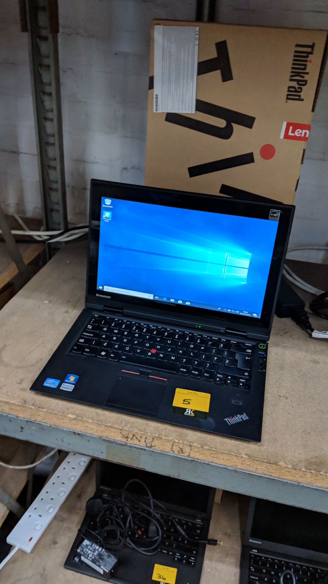 Lenovo ThinkPad X1 notebook computer, model 1294AY1 with built-in webcam. Intel Core i5-2520M CPU@ - Image 6 of 6