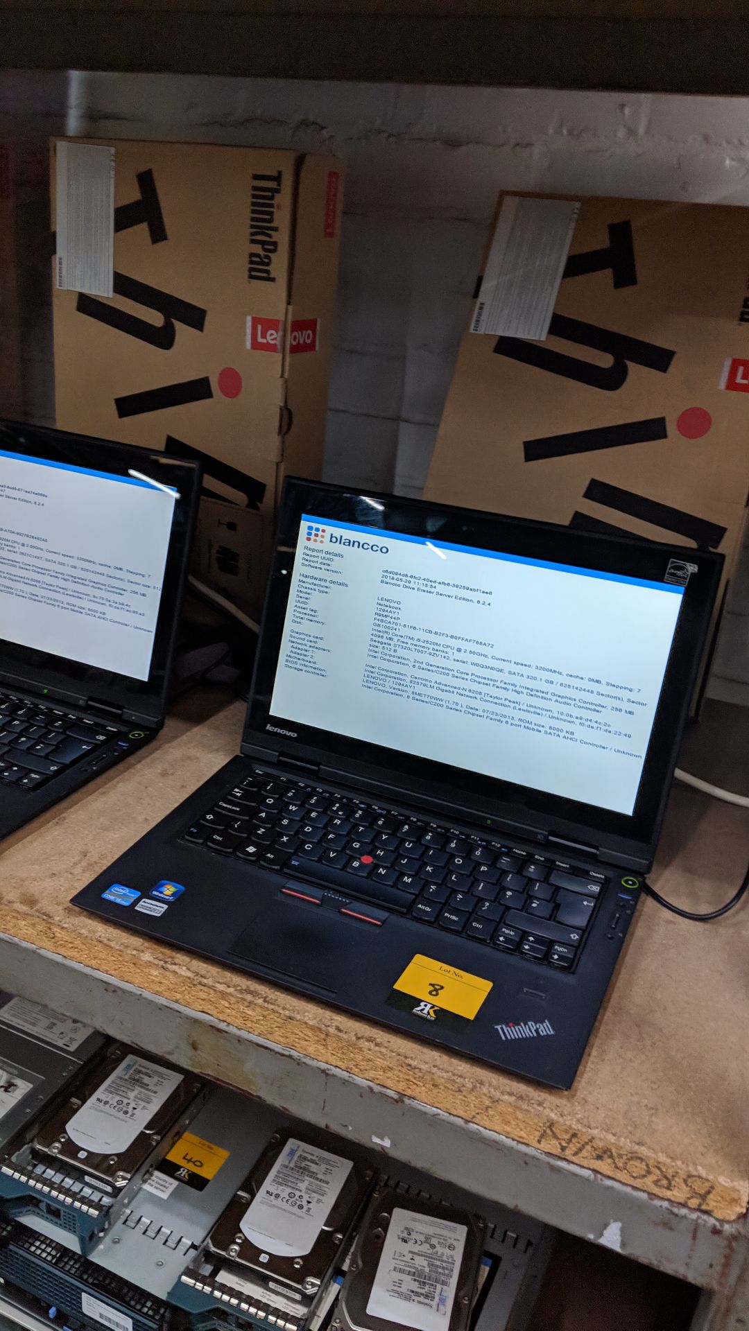 Lenovo ThinkPad X1 notebook computer, model 1294AY1 with built-in webcam. Intel Core i5-2520M CPU@ - Image 6 of 7