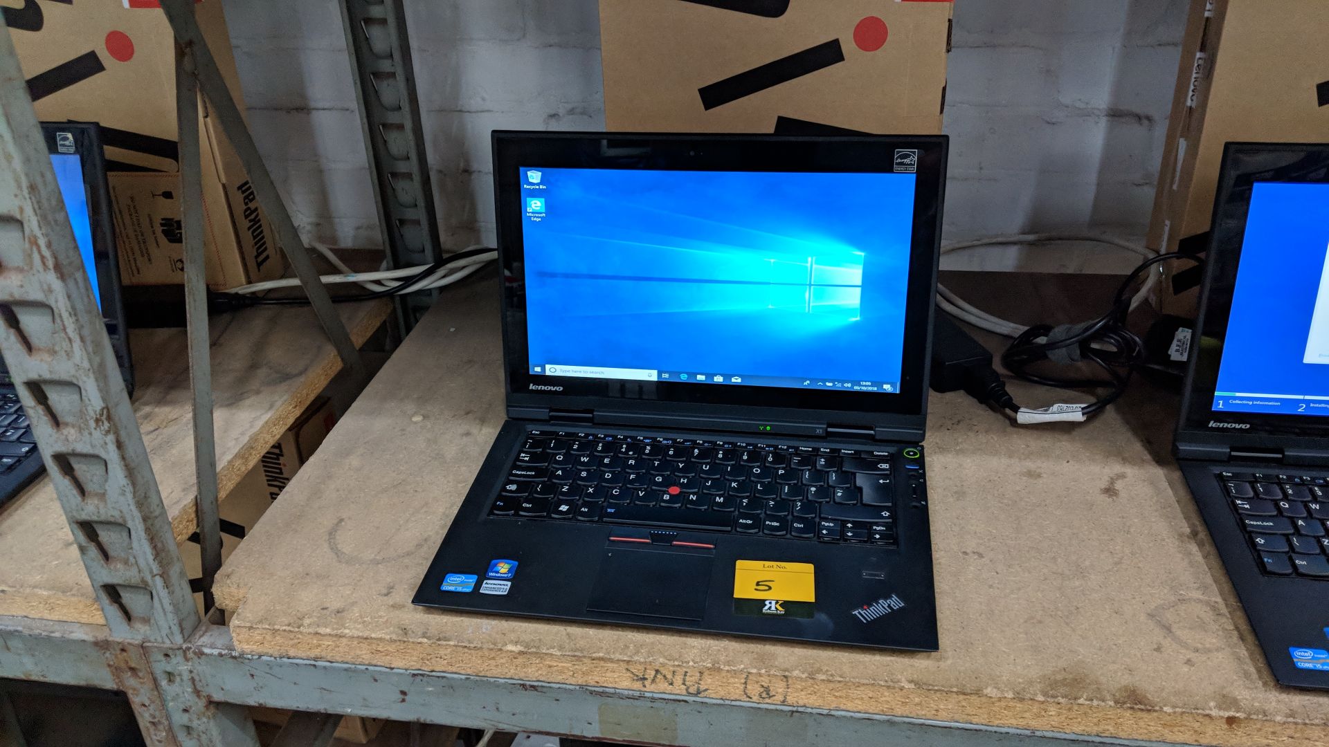 Lenovo ThinkPad X1 notebook computer, model 1294AY1 with built-in webcam. Intel Core i5-2520M CPU@ - Image 2 of 6