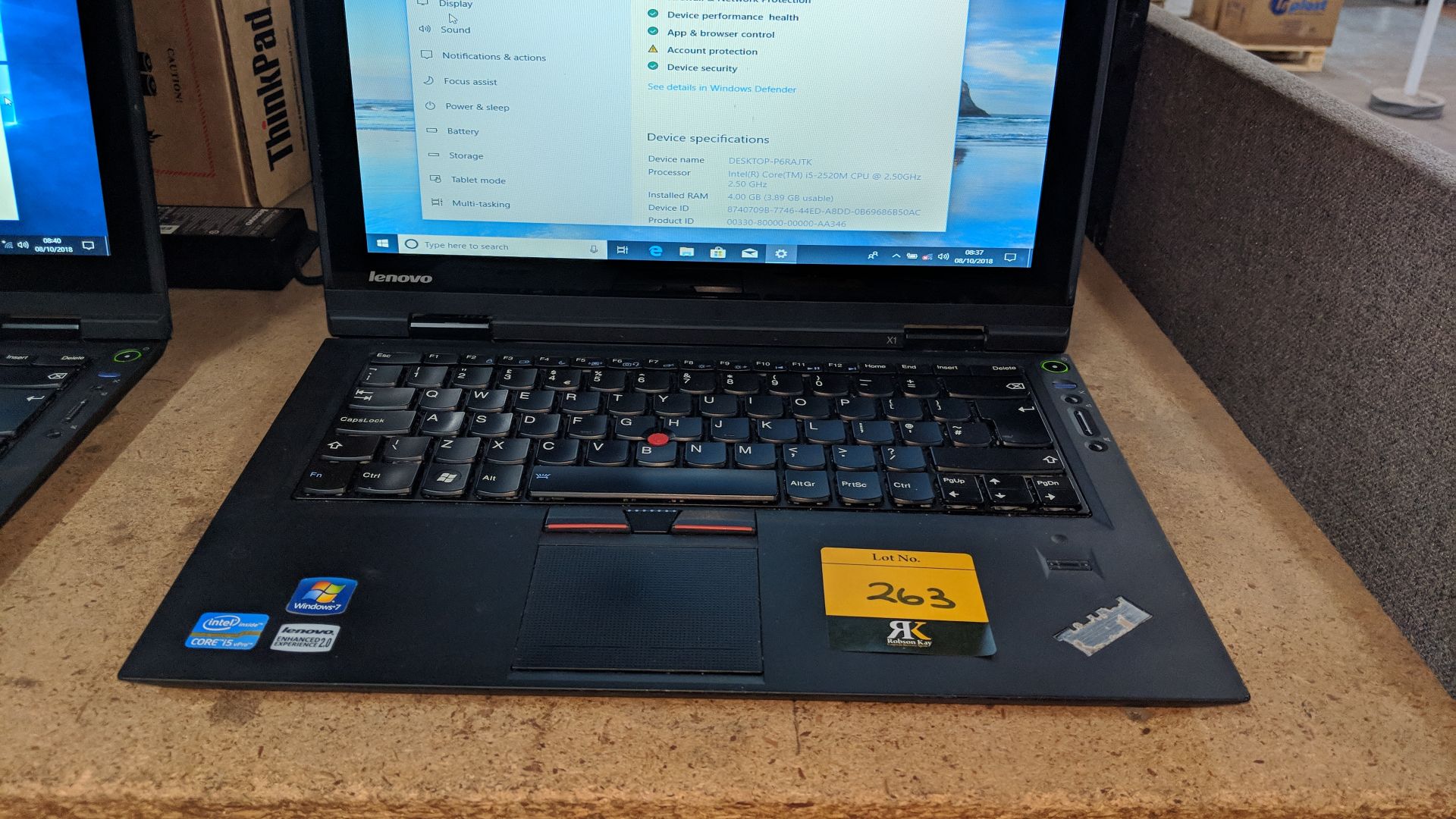 Lenovo ThinkPad notebook computer model 1294AY1. Intel Core i5-2520M CPU@2.5GHz, 4Gb RAM, 320HDD, - Image 4 of 6