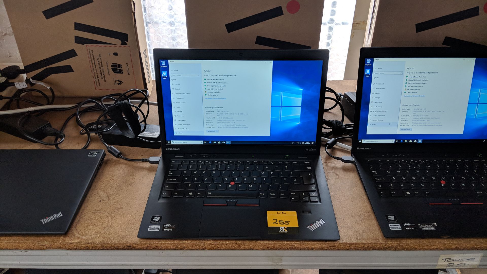 Lenovo ThinkPad X1 Carbon notebook computer with built-in webcam, Intel Core i5-3337U CPU@1.8GHz,