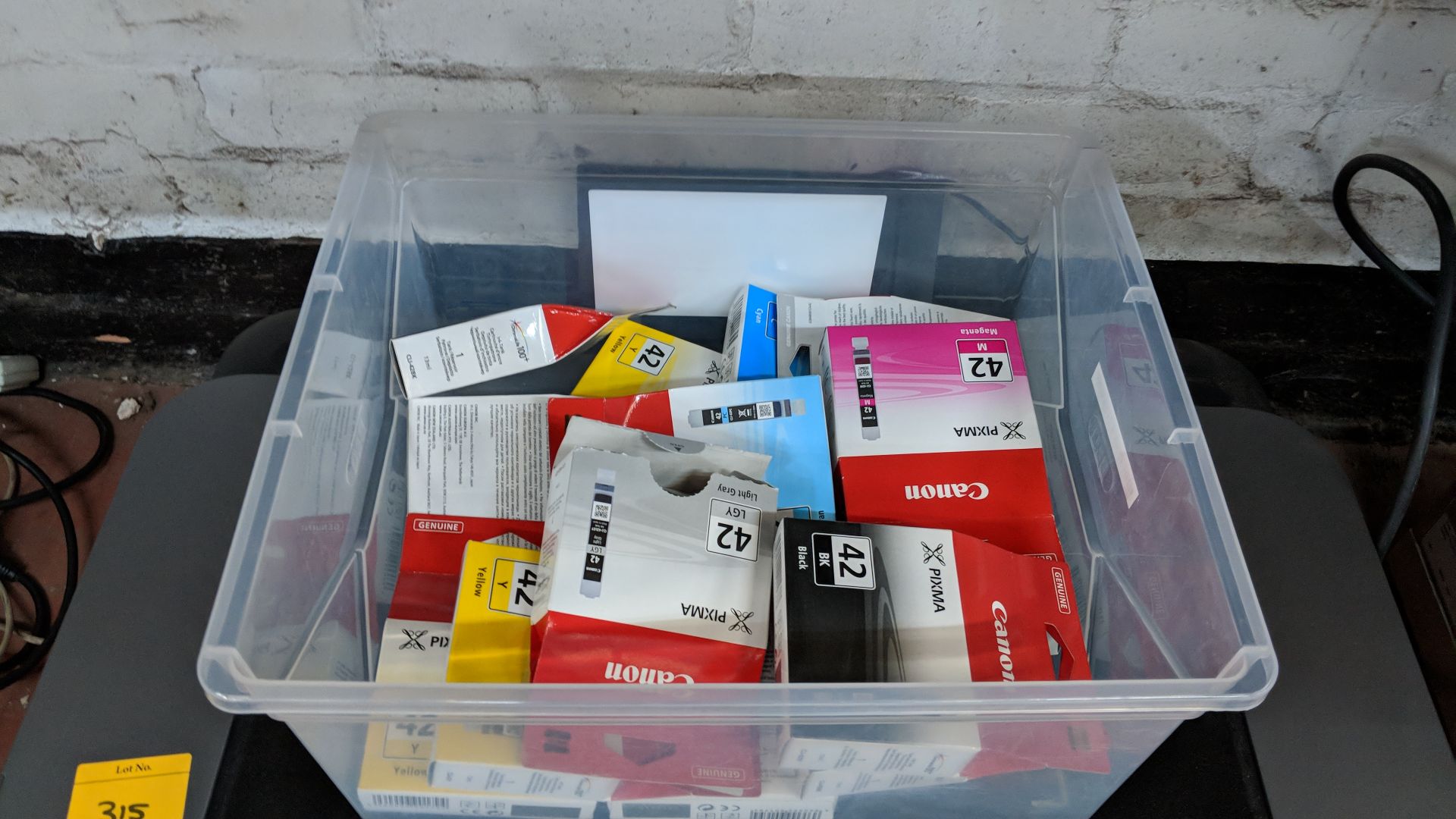 Canon Pro-100 A3 inkjet printer plus the contents of a crate of inkjet cartridges IMPORTANT: - Image 6 of 8