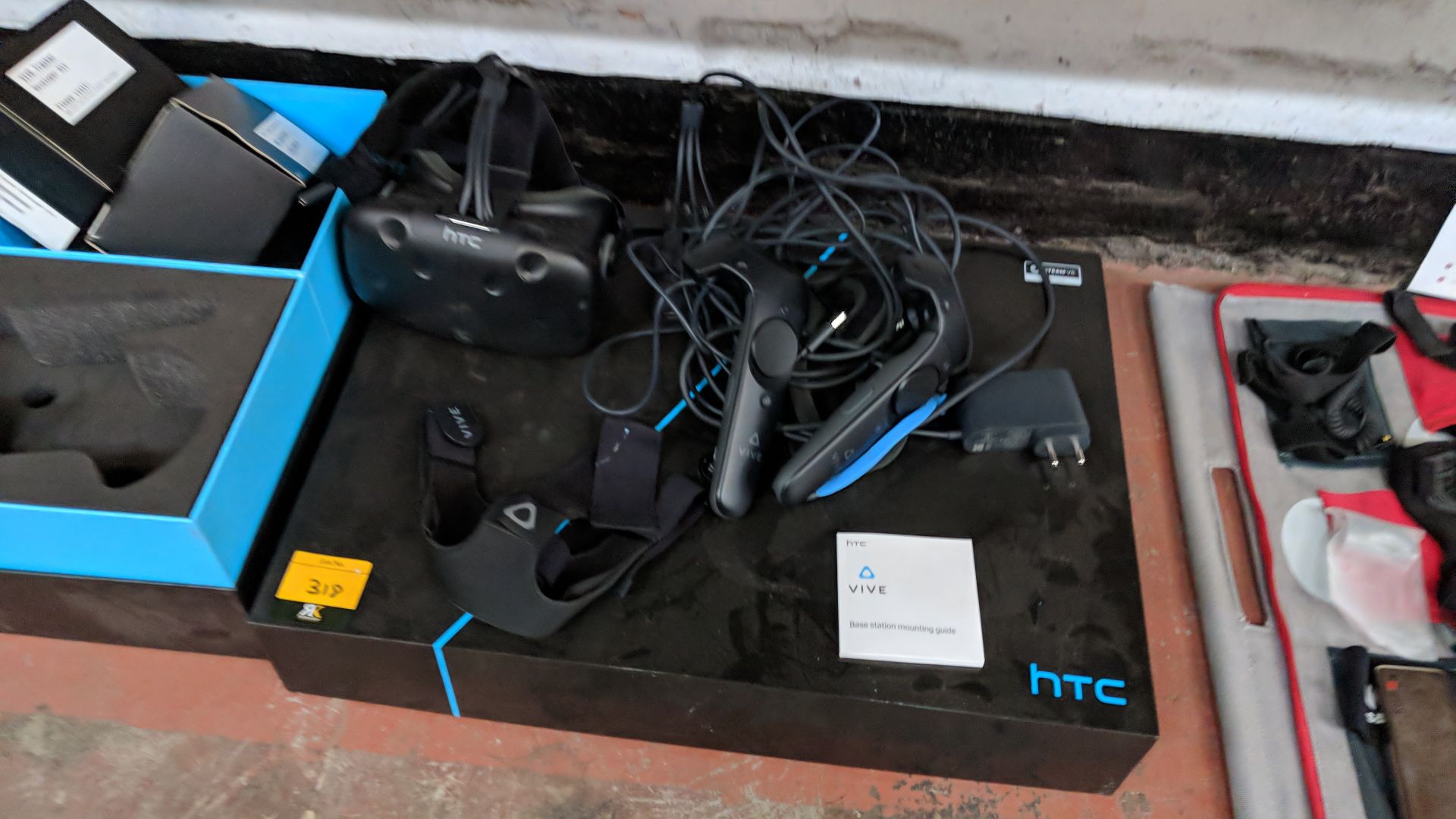 HTC Vive virtual reality headset plus 2 controllers & assorted other ancillary items NB. We - Image 7 of 9