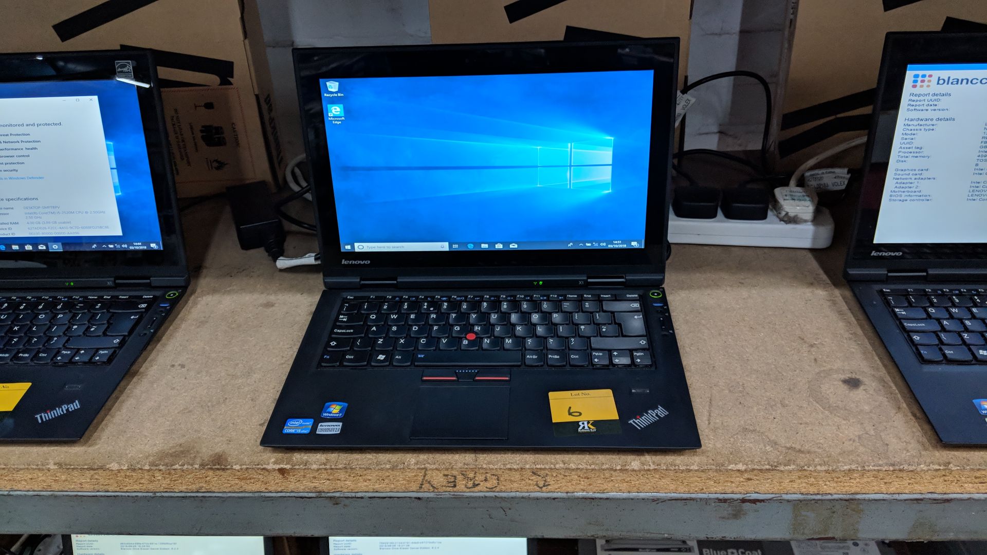 Lenovo ThinkPad X1 notebook computer, model 1294AY1 with built-in webcam. Intel Core i5-2520M CPU@