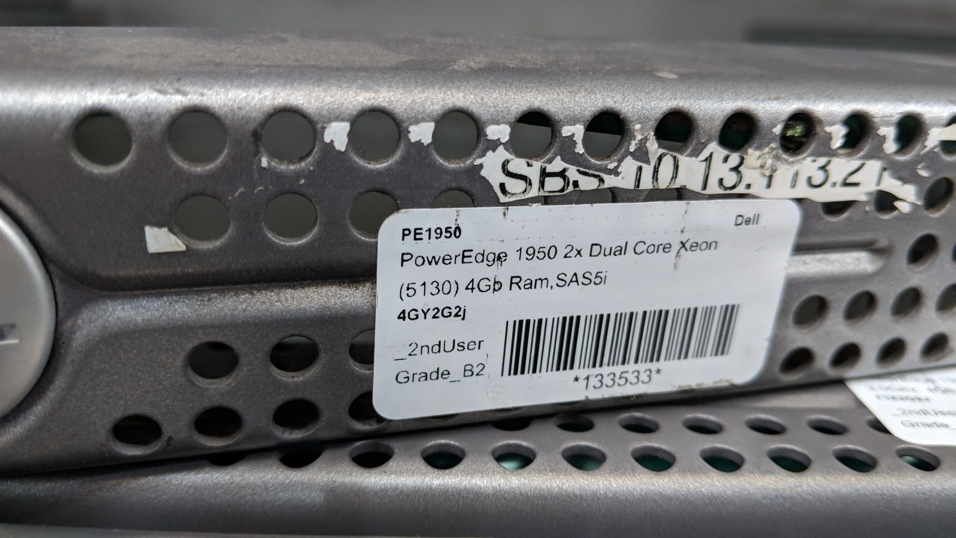 3 off Dell PowerEdge 1950 servers with twin Xeon processors, assorted memory sizes & rewritable - Image 3 of 11