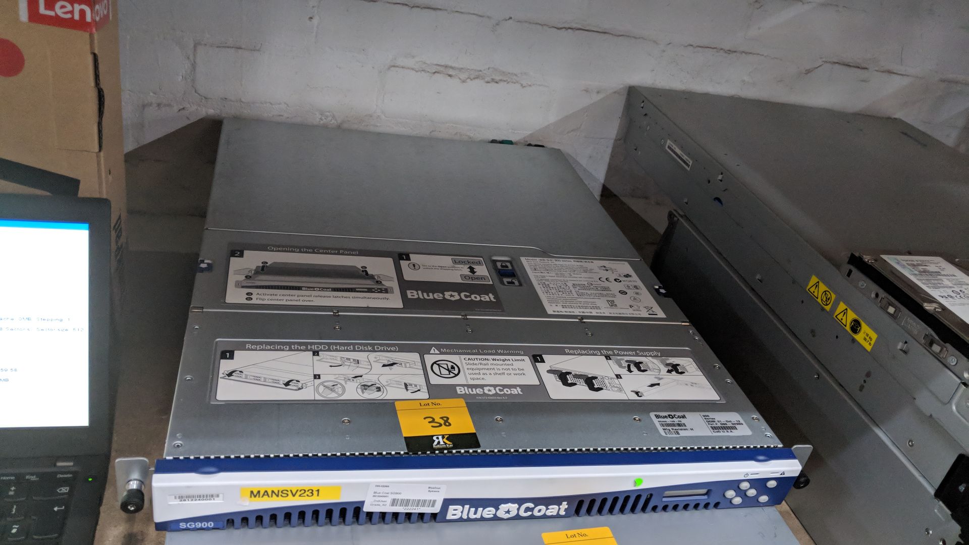 Blue Coat SG900 rack mountable firewall IMPORTANT: Please remember goods successfully bid upon