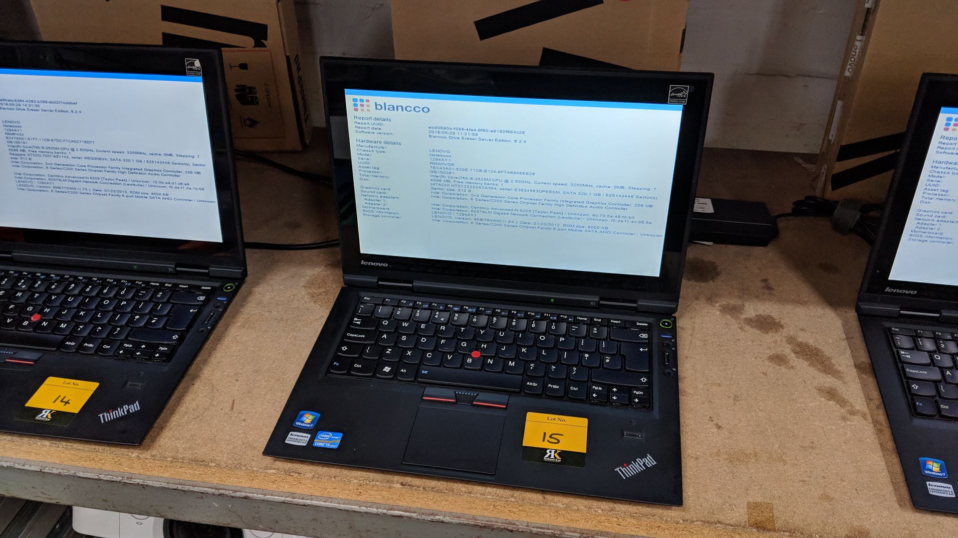 Lenovo ThinkPad X1 notebook computer, model 1294AY1 with built-in webcam. Intel Core i5-2520M CPU@ - Image 2 of 8