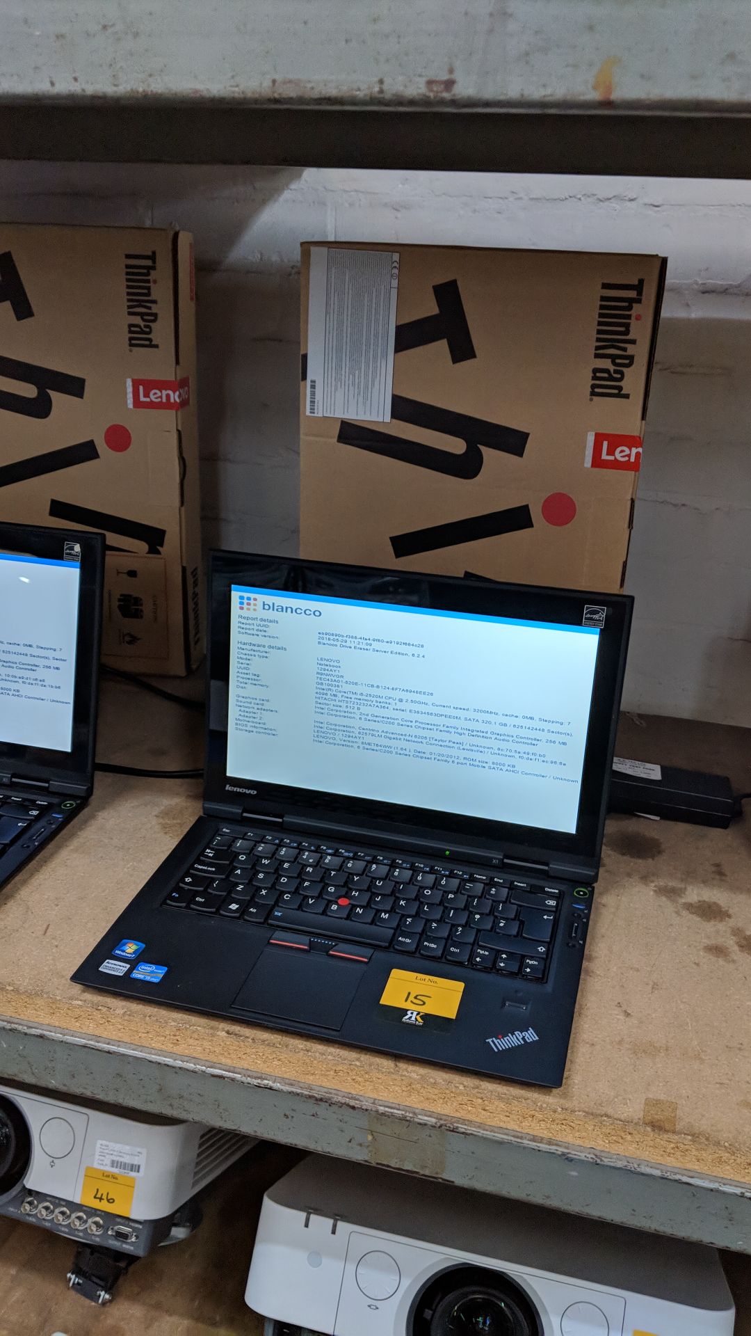 Lenovo ThinkPad X1 notebook computer, model 1294AY1 with built-in webcam. Intel Core i5-2520M CPU@ - Image 7 of 8