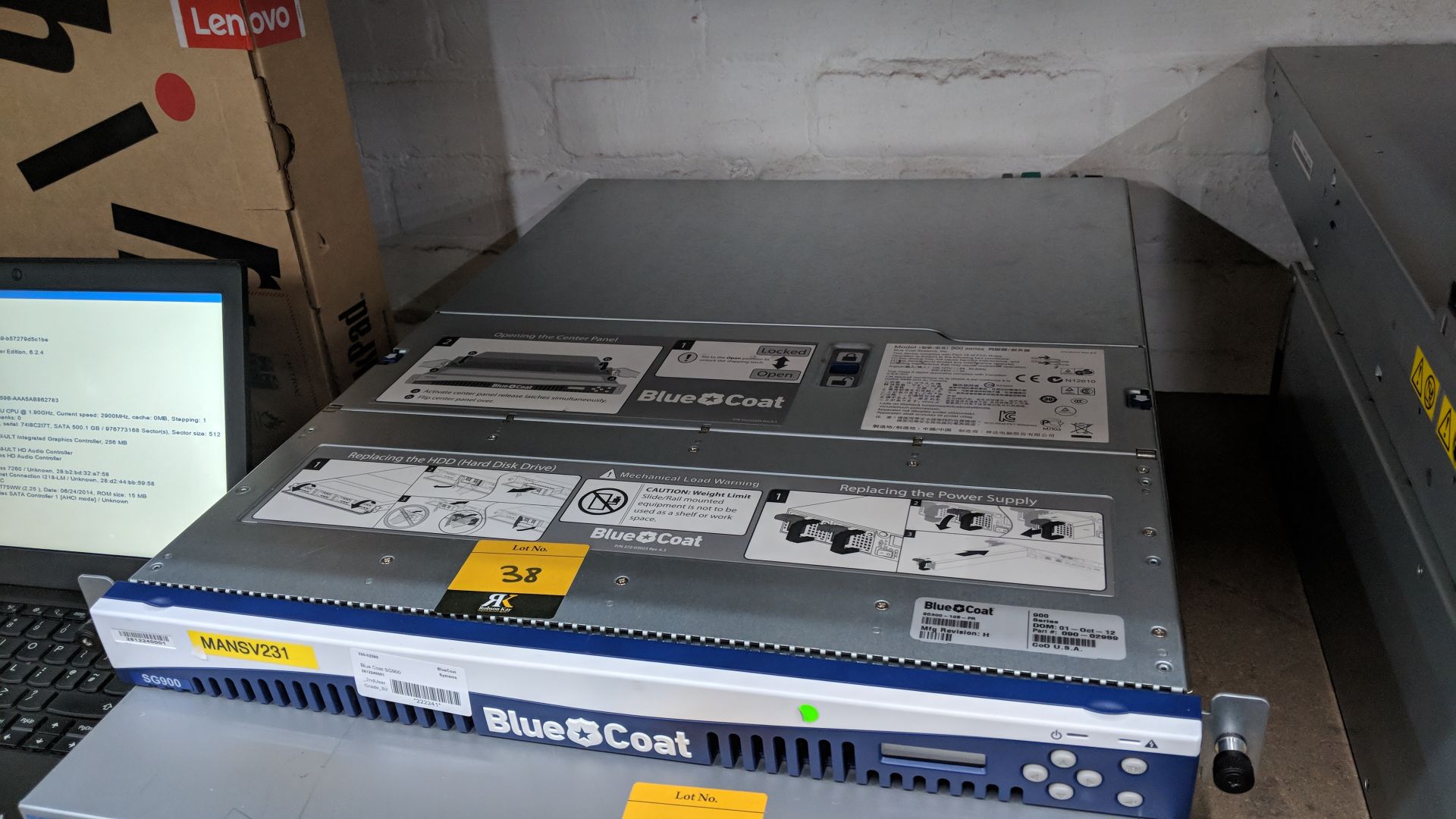 Blue Coat SG900 rack mountable firewall IMPORTANT: Please remember goods successfully bid upon - Image 6 of 6