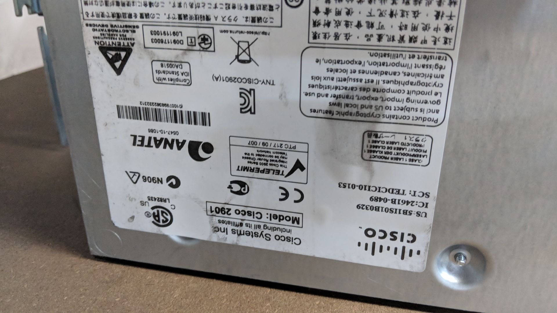 Pair of Cisco items comprising 2901 integrated service router & 3825 VSEC bundle IMPORTANT: Please - Image 7 of 7