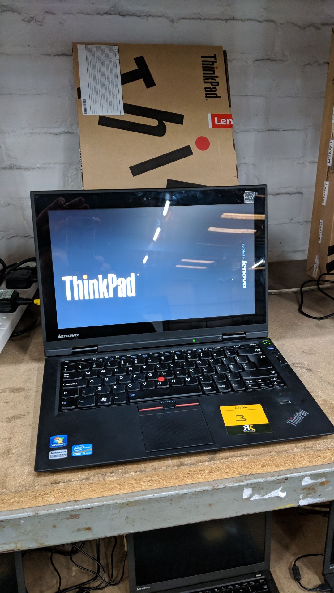 Lenovo ThinkPad X1 notebook computer, model 1294AY1 with built-in webcam. Intel Core i5-2520M CPU@ - Image 9 of 10