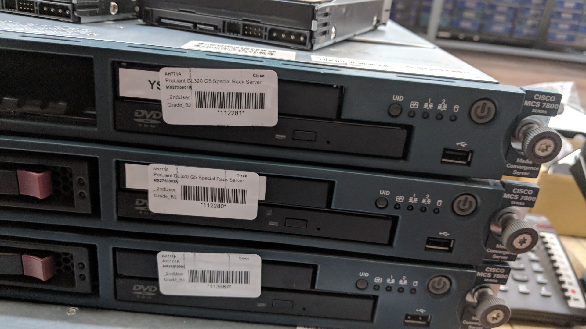 3 off Cisco MCS7800 Series Media Convergence servers IMPORTANT: Please remember goods successfully - Image 7 of 7