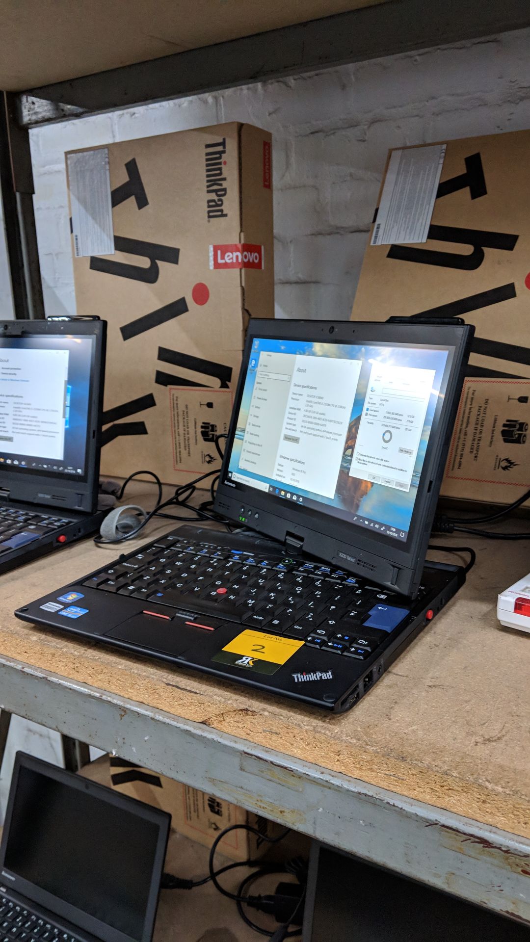 Lenovo ThinkPad X220 tablet/notebook computer with swivel screen including built-in webcam. Model