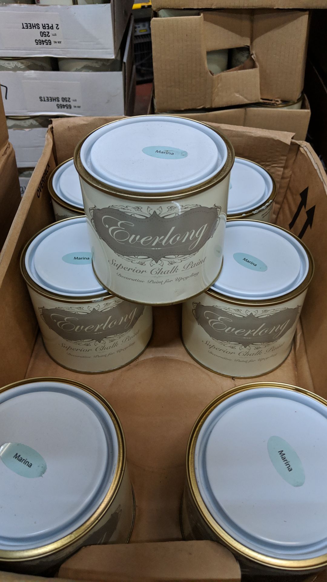 35 off 500ml tins of Everlong branded superior chalk paint - colour Marina This lot is one of a - Image 2 of 2