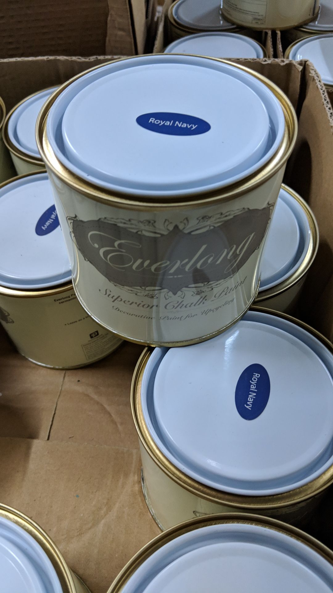 60 off 500ml tins of Everlong branded superior chalk paint - colour Royal Navy This lot is one of - Image 2 of 2