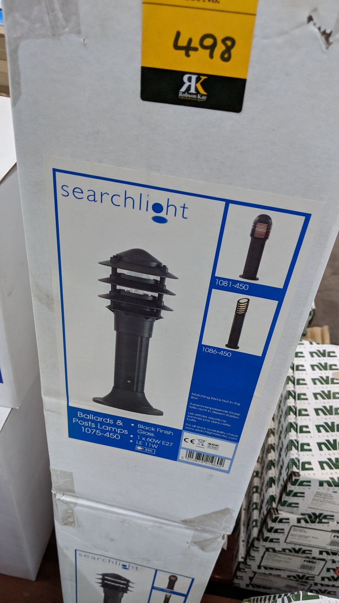 4 off Searchlight bollard/post lamps This lot is one of a number of lots in this sale being sold - Bild 2 aus 2