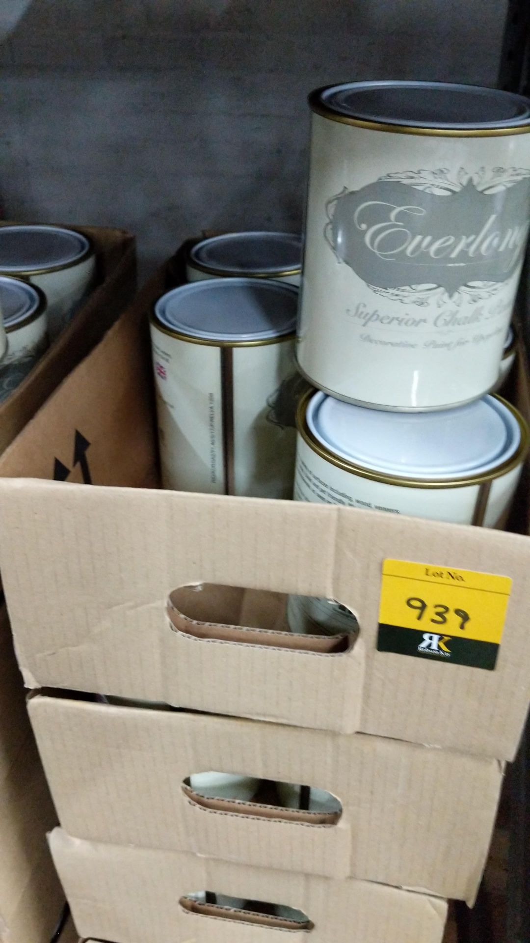 36 off 1 litre tins of Everlong branded superior chalk paint - colour Mandarin. NB the tins in - Image 2 of 2
