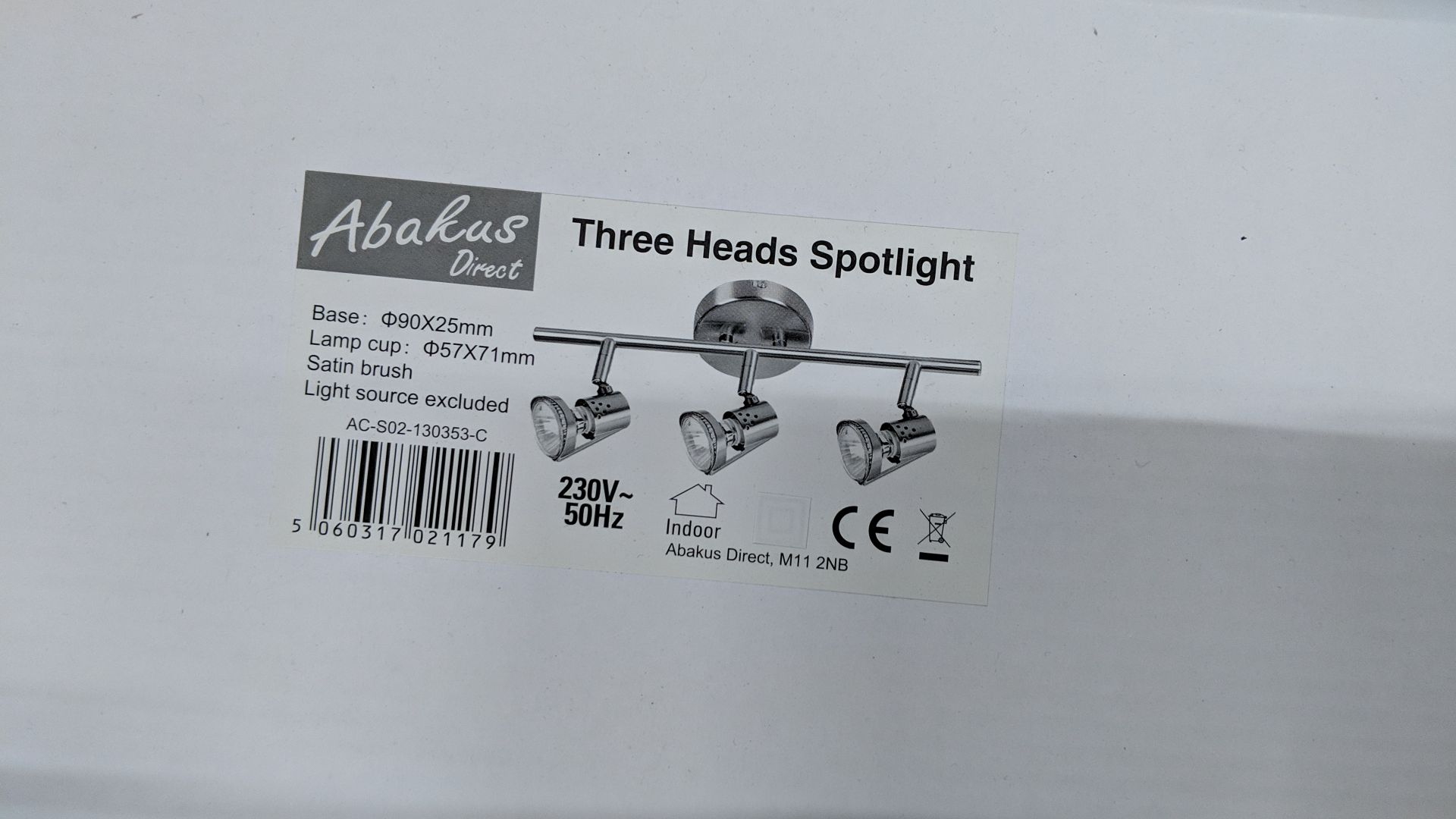 Quantity of mixed, matching lighting products comprising 12 off 4 head spotlights, 12 off 3 head - Image 4 of 5
