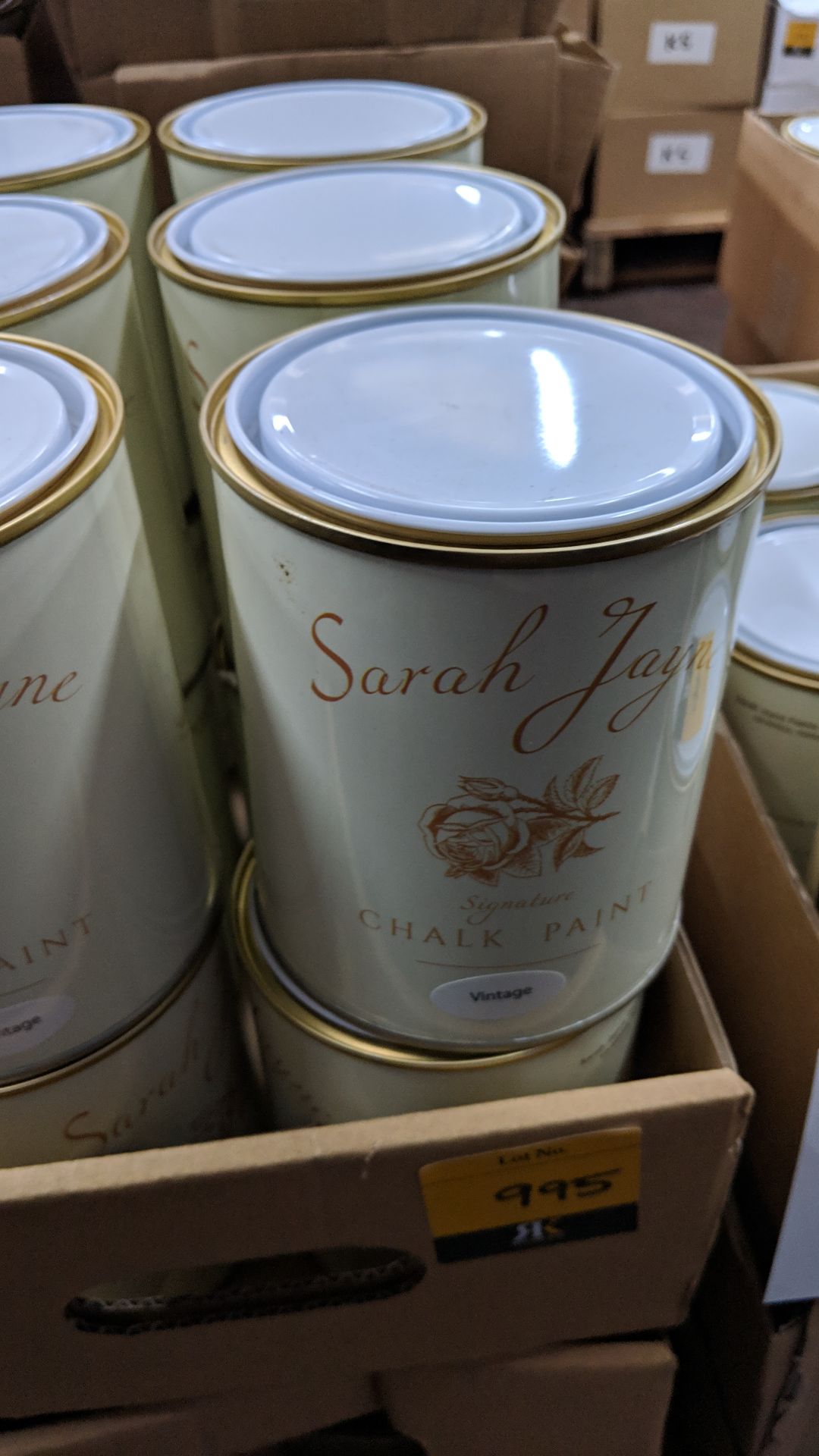 24 off 1 litre tins of Sarah Jayne signature chalk paint - colour Vintage This lot is one of a - Image 2 of 2