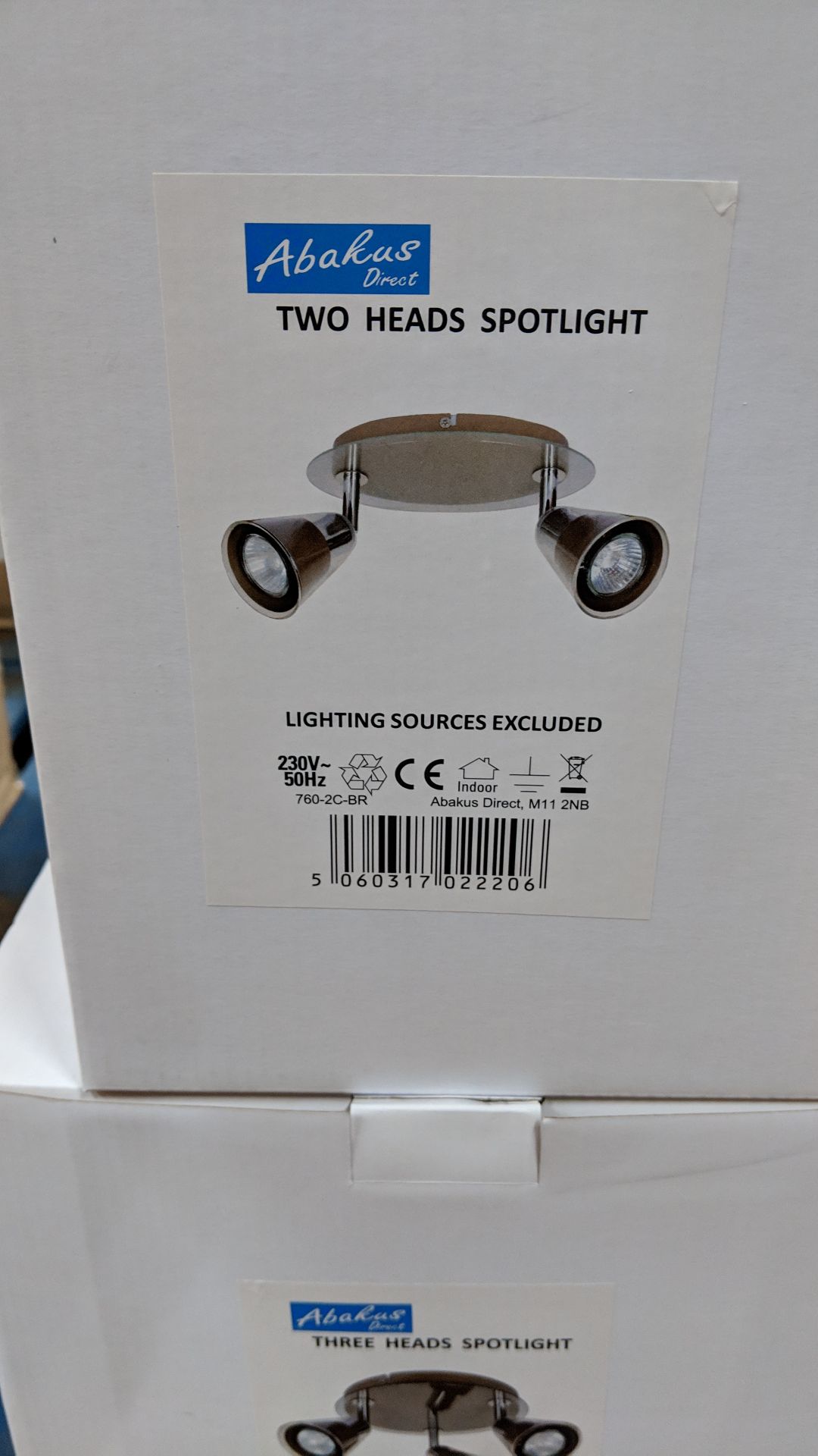 Quantity of matching Abakus spot lights comprising 6 off 3 head spot lights, 6 off 2 head spot - Image 3 of 4