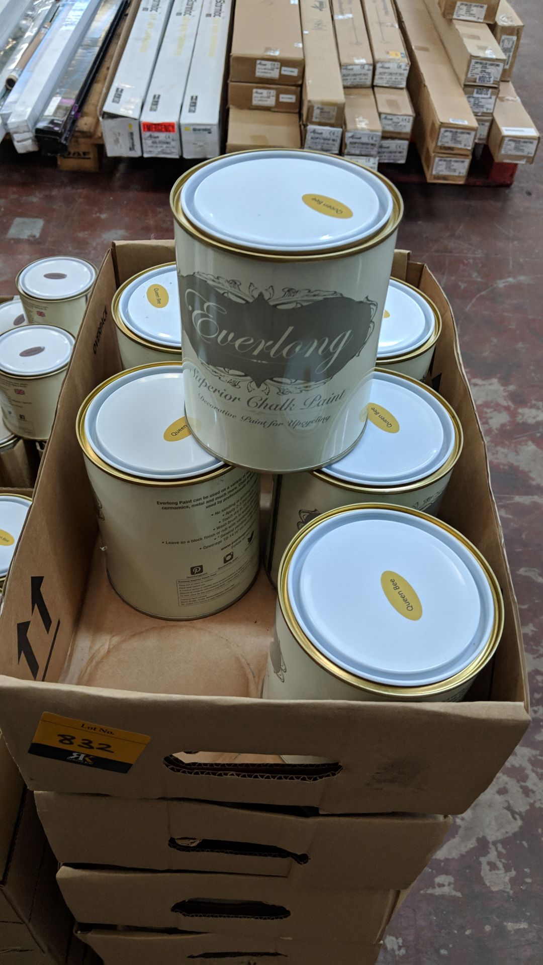 36 off 1 litre tins of Everlong branded superior chalk paint - colour Queen Bee This lot is one of a - Image 2 of 2