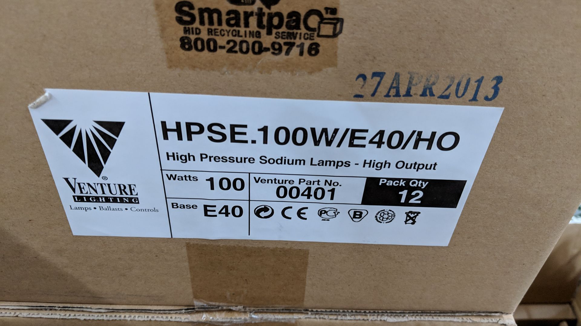 48 off Venture Lighting HPSE.100W/E40/H0 high pressure 100W E40 sodium high output lamps (bulbs) - Image 2 of 2