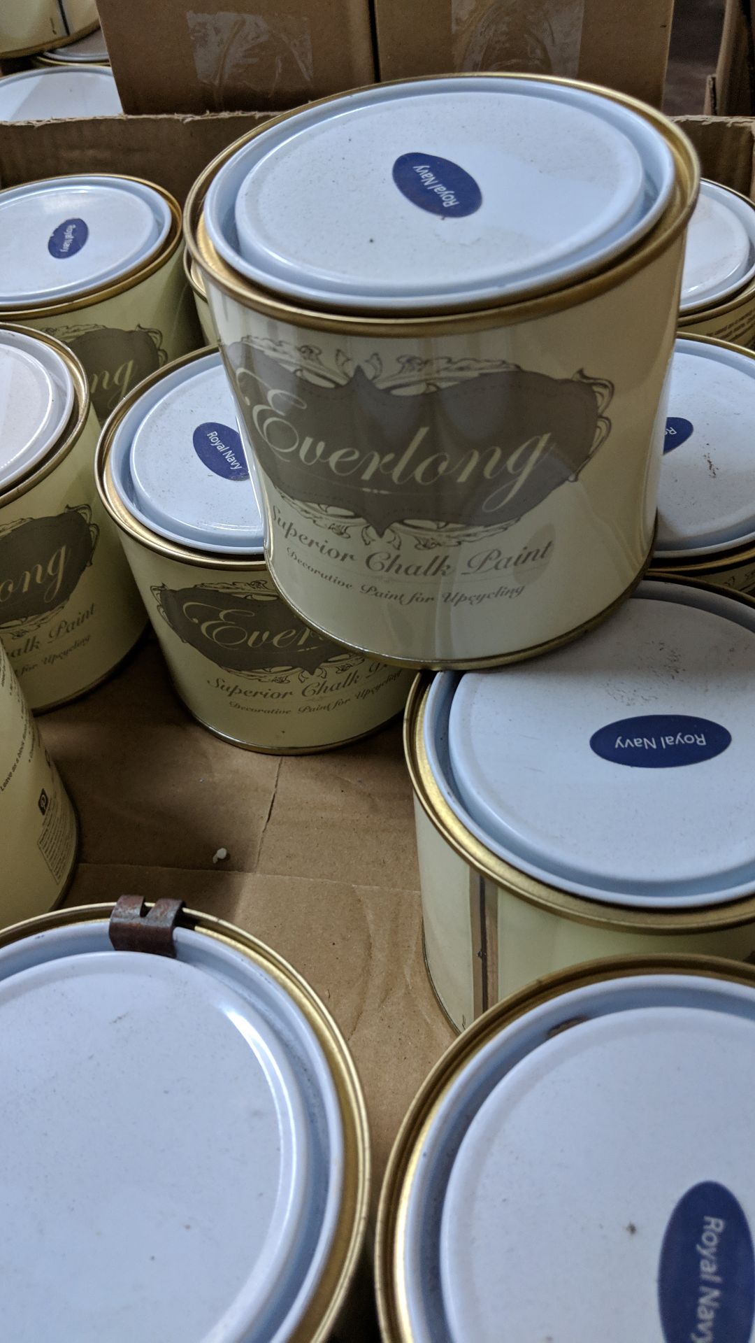 60 off 500ml tins of Everlong branded superior chalk paint - colour Royal Navy This lot is one of - Image 2 of 2