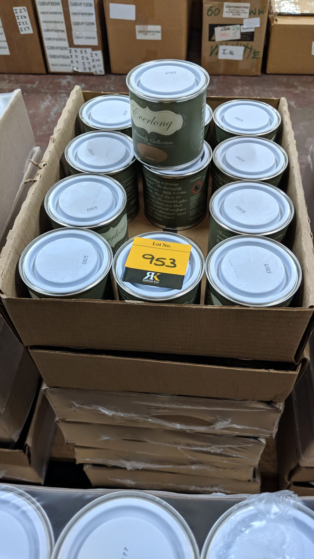 72 off 250ml tins of Everlong Heavenly Collection water based paint - colour Stardust This lot is