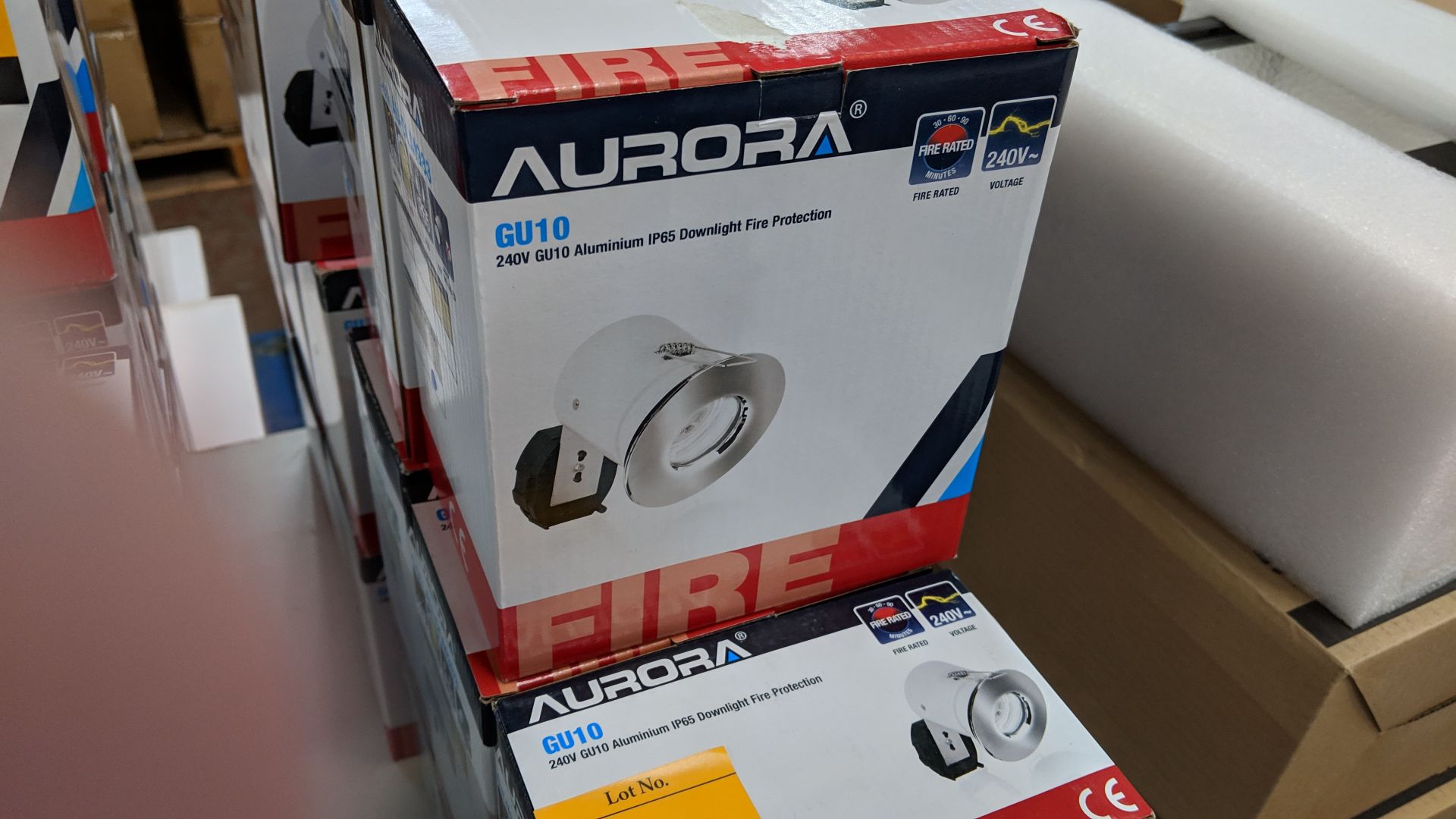 8 off Aurora GU10 240V aluminium IP65 fire protection downlights This lot is one of a number of lots - Image 3 of 3