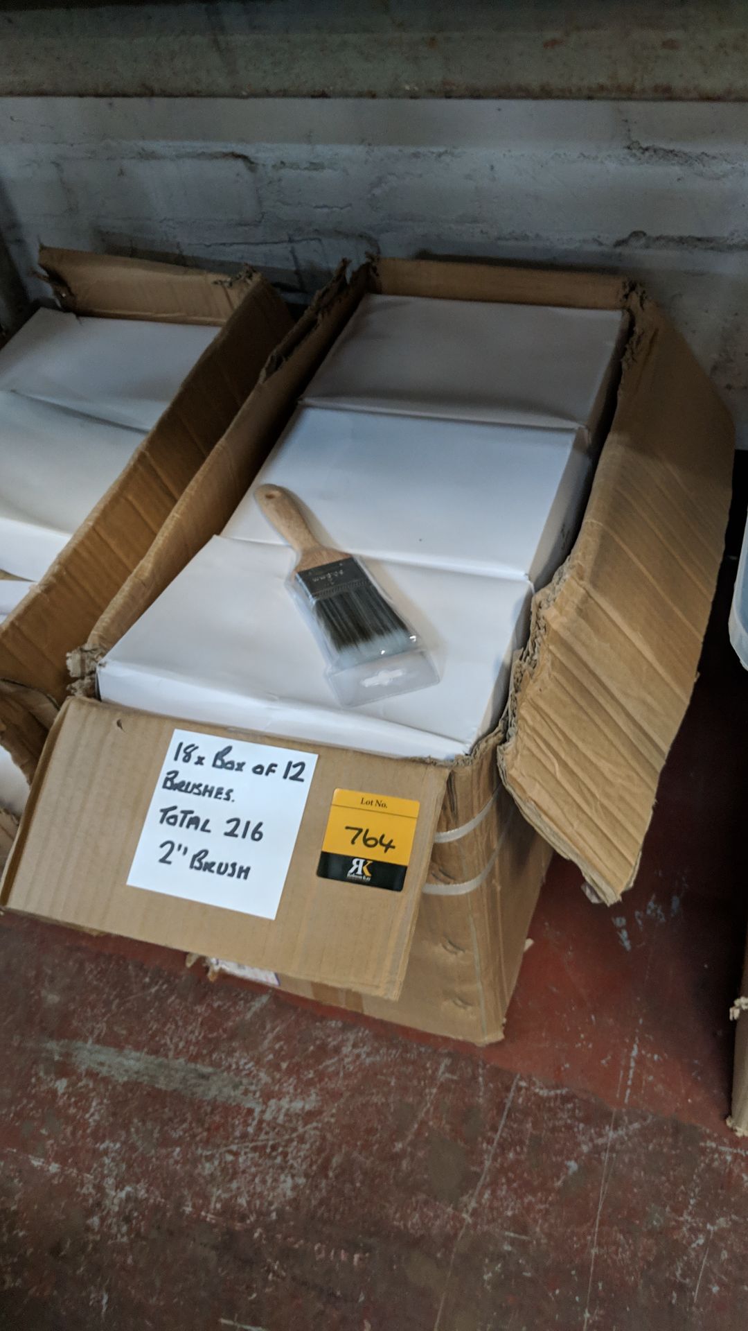 216 off 2" wide flat paintbrushes This lot is one of a number of lots in this sale which