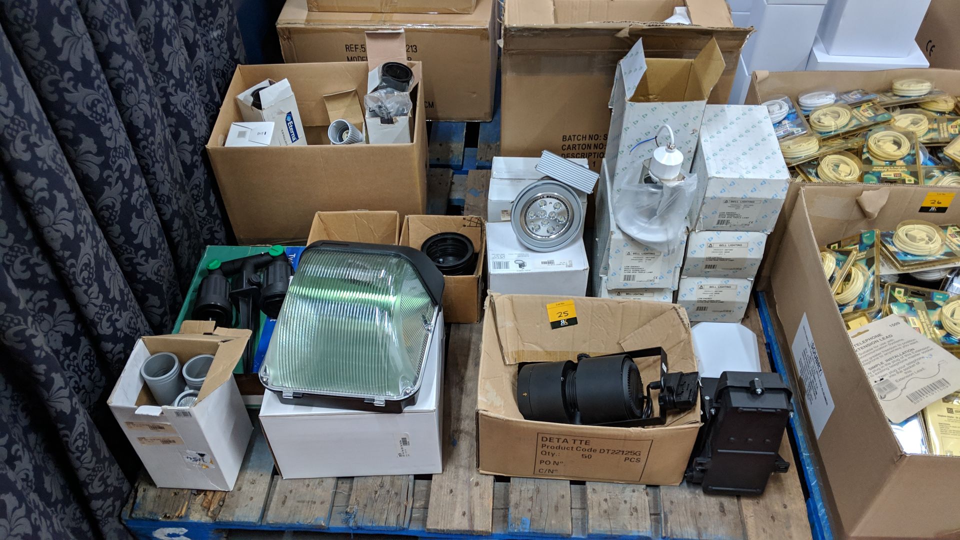 The contents of a pallet of assorted lighting product This lot is one of a number of lots in this