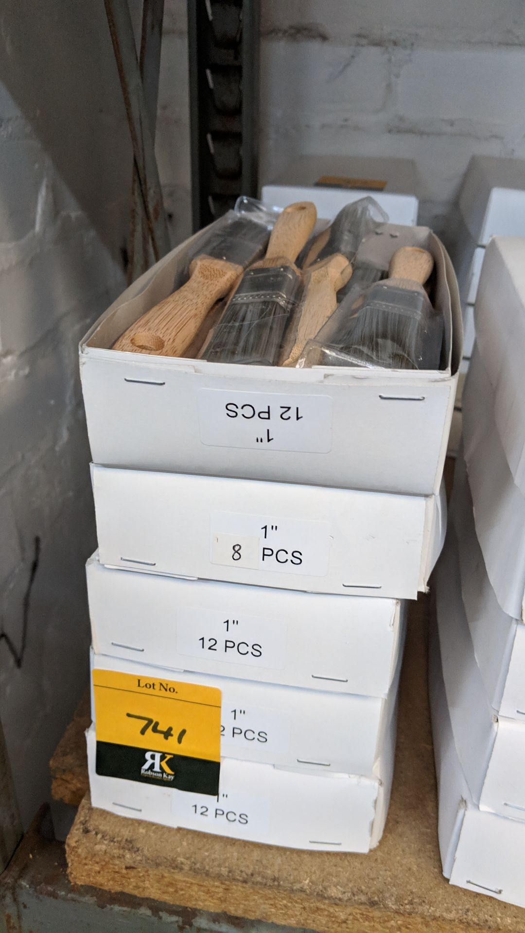 60 off 1" flat paintbrushes This lot is one of a number of lots in this sale which collectively form
