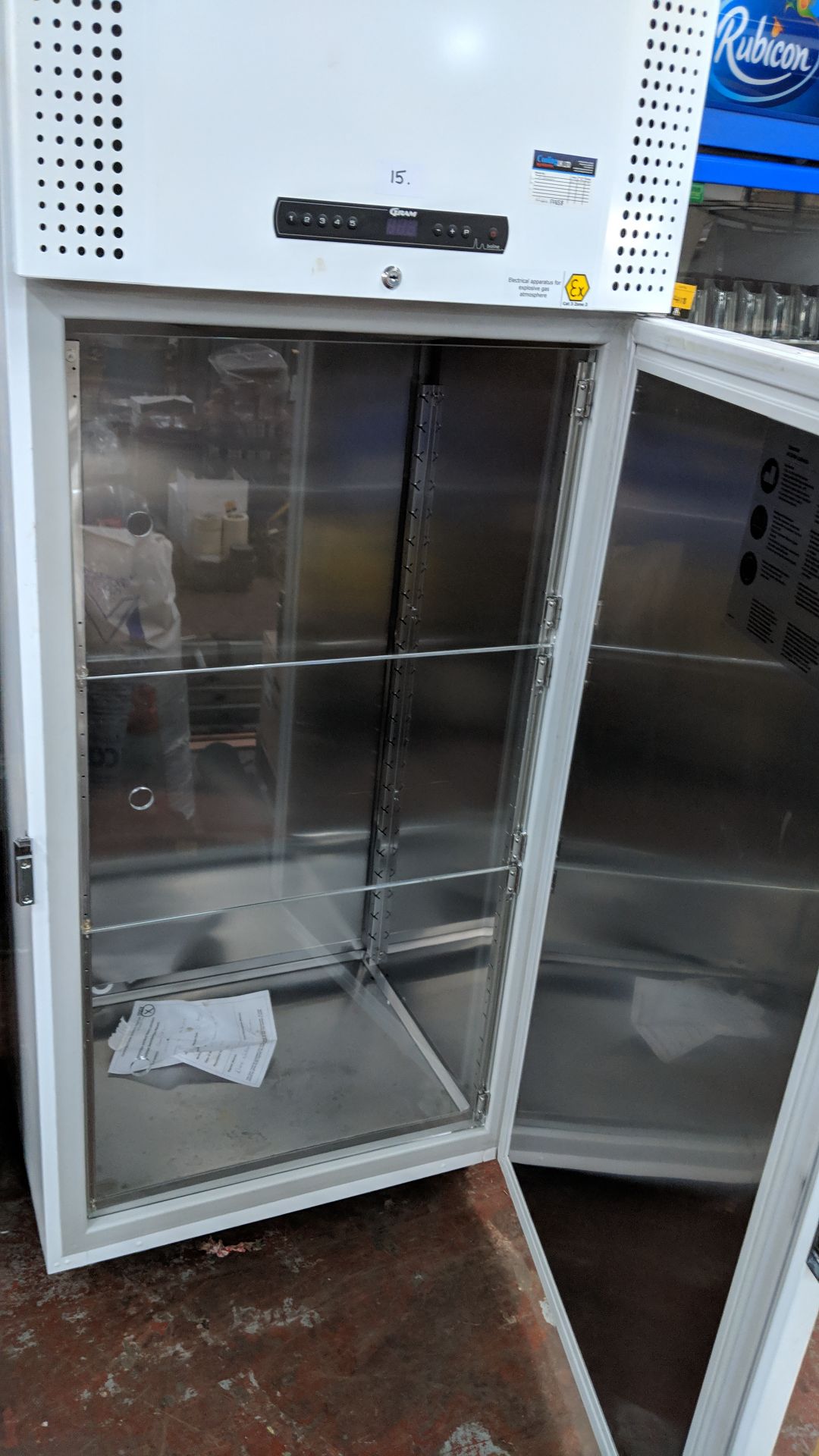 Gram tall wide white lockable freezer (freezes to -35°C) including external lock & key, model no. - Image 3 of 6