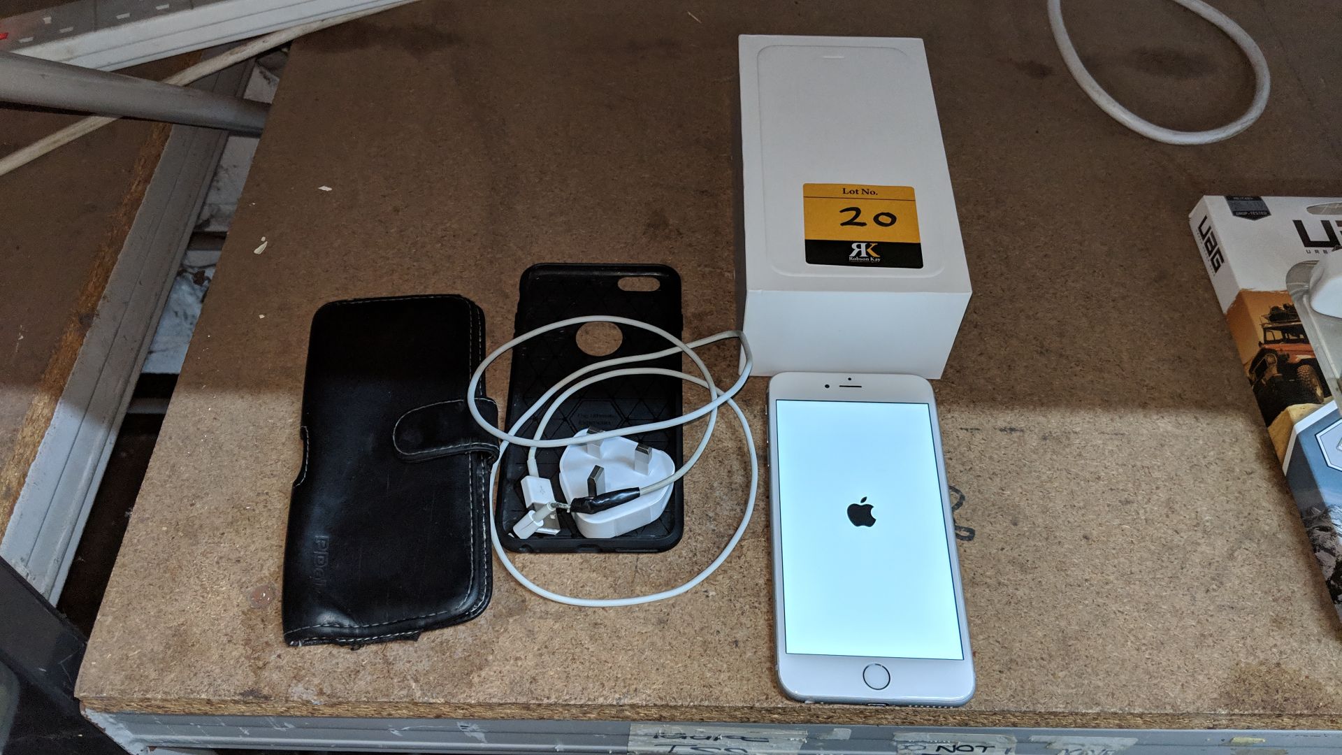 Apple iPhone 6 Plus (Silver), 16Gb capacity, model A1524, including box, charger & cable, 2x