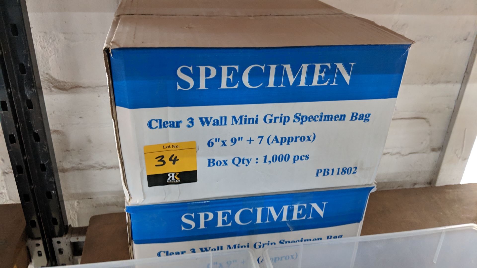 2 boxes of 6" x 9" specimen bags IMPORTANT: Please remember goods successfully bid upon must be paid