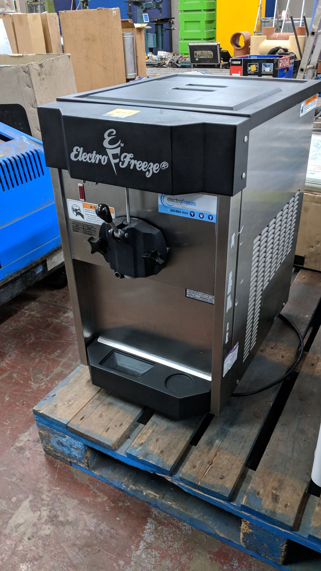 Electro Freeze soft serve ice cream machine model CS4-233, 1 Phase, air cooled, serial no. C2W-