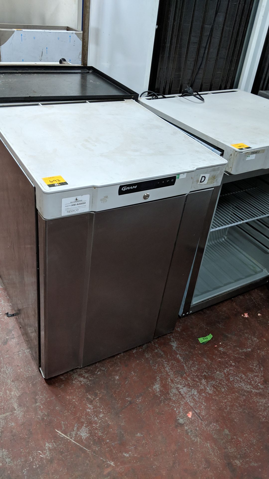 Gram stainless steel under counter fridge IMPORTANT: Please remember goods successfully bid upon