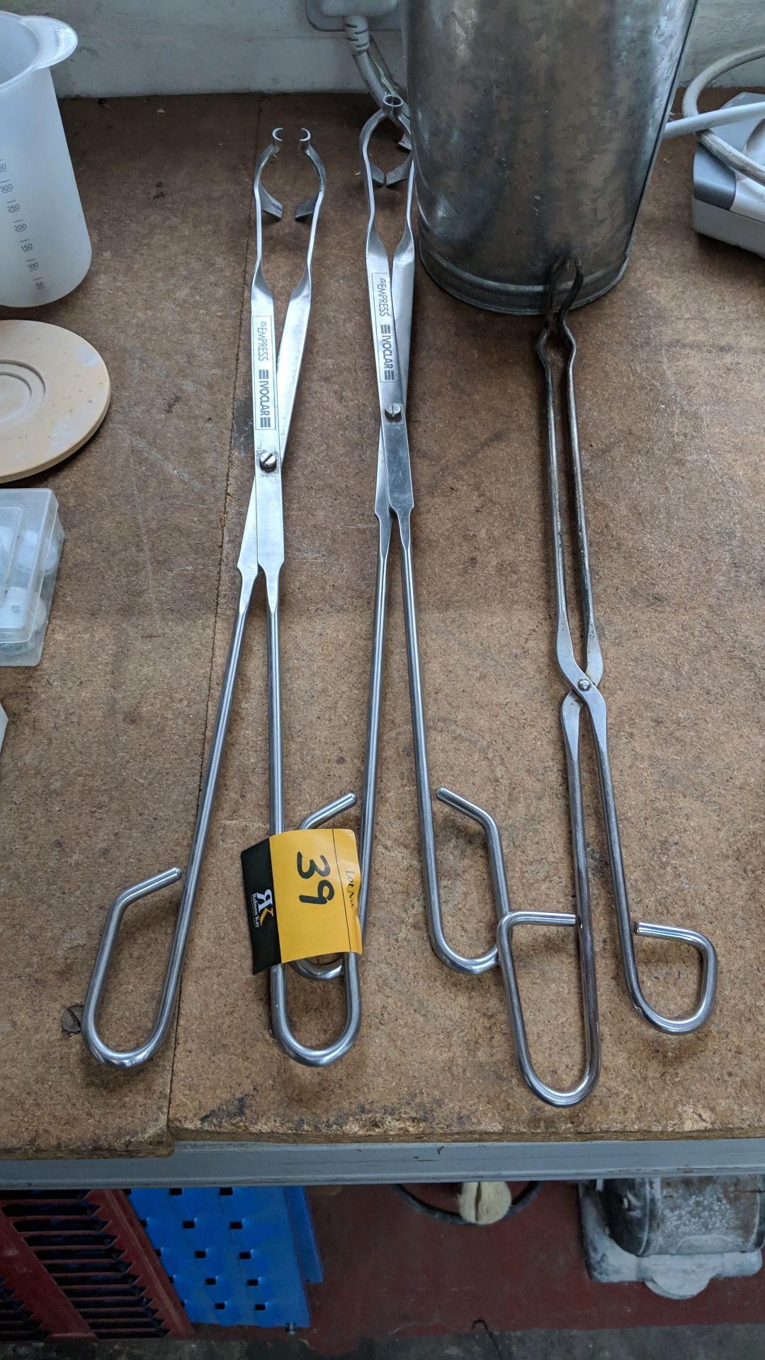 3 off long handled implements by Ivoclar Empress & others plus metal pot for storing same IMPORTANT: - Image 3 of 4