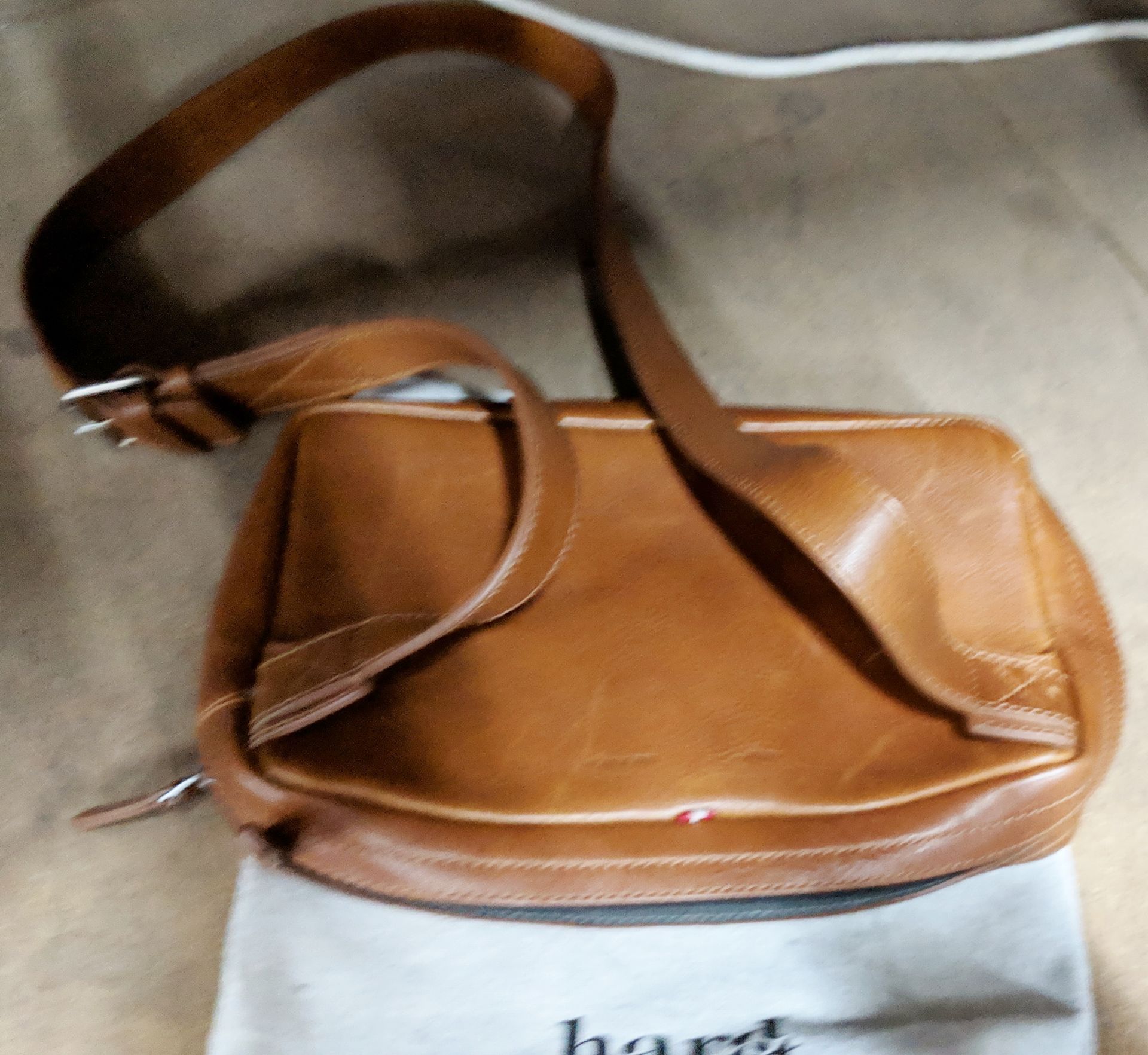 Hard Graft leather "Phone Pack Classic" man bag in brown leather with adjustable strap, including - Image 7 of 8