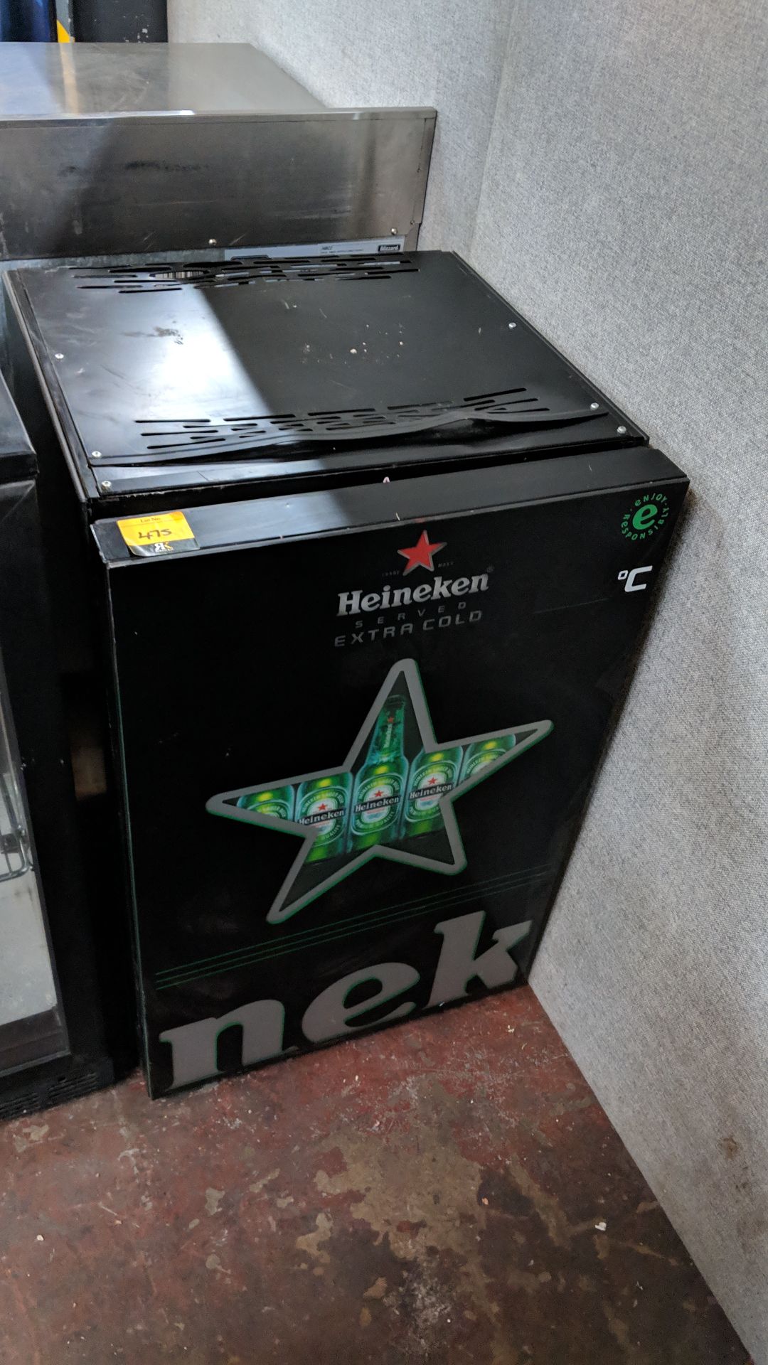 3 off Heineken branded back bar/bottle fridges - all faults IMPORTANT: Please remember goods - Image 7 of 11