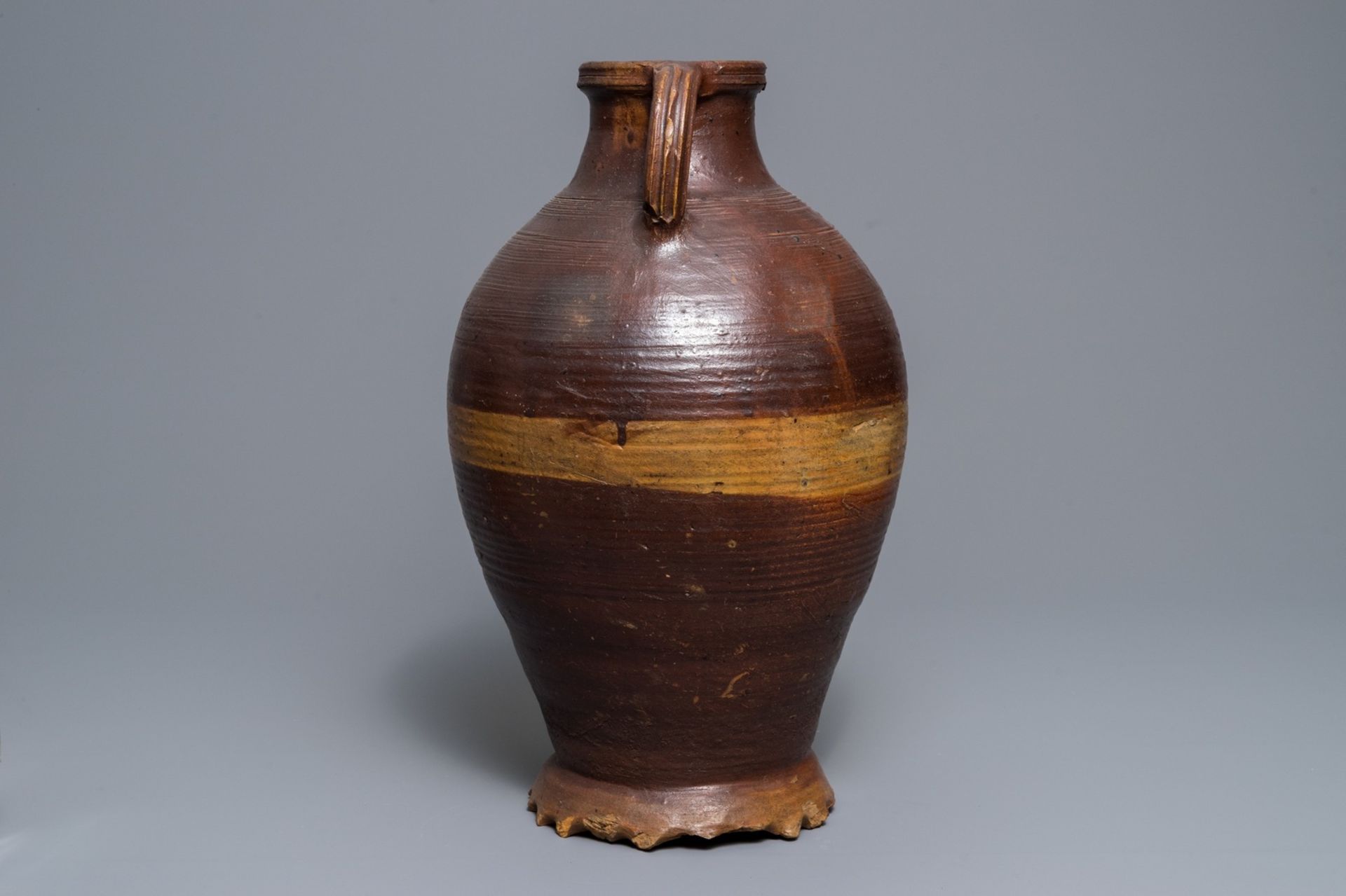 A large German stoneware jug, Langerwehe or Raeren, 17th C. - Image 2 of 6