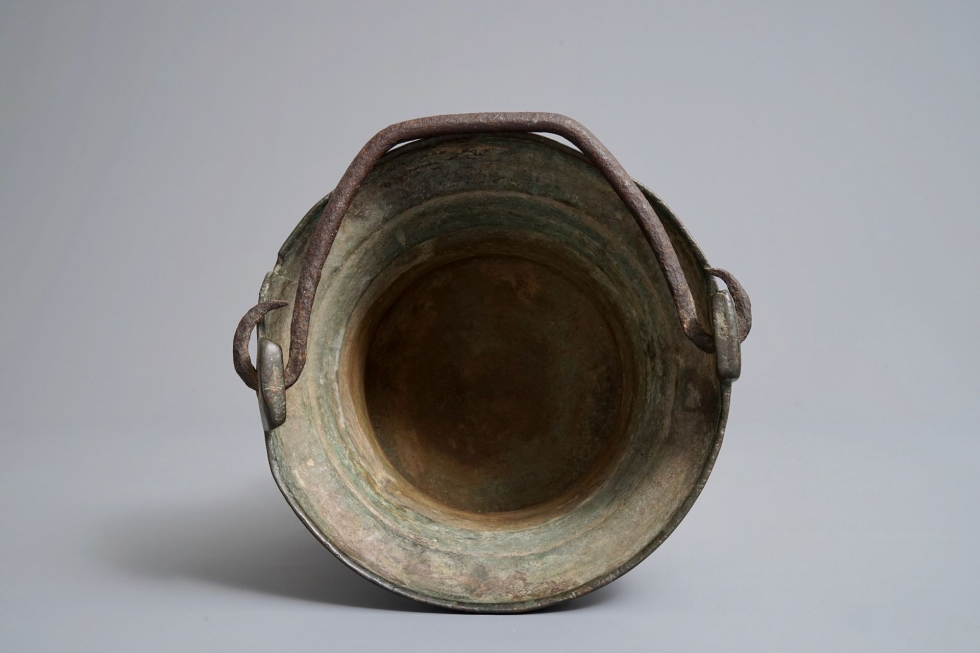 A bronze holy water bucket on lion paw feet, Southern Netherlands, 16th C. - Image 7 of 7