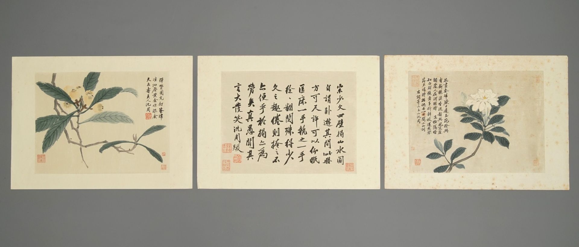 Ten lithographic prints after an album by Shen Zhou (1427-1509), China, 1st half 20th C. - Image 4 of 5
