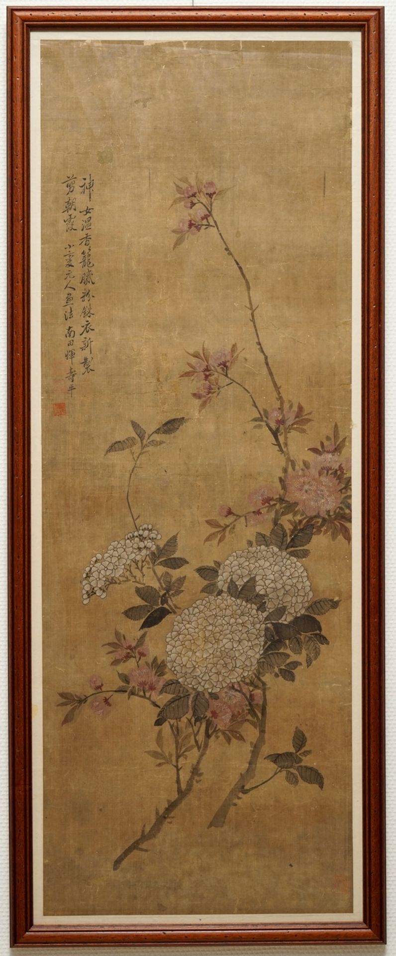 Yun Shouping (1633Ð1690): Flower branches, ink and colour on paper, 17th C. - Image 2 of 3