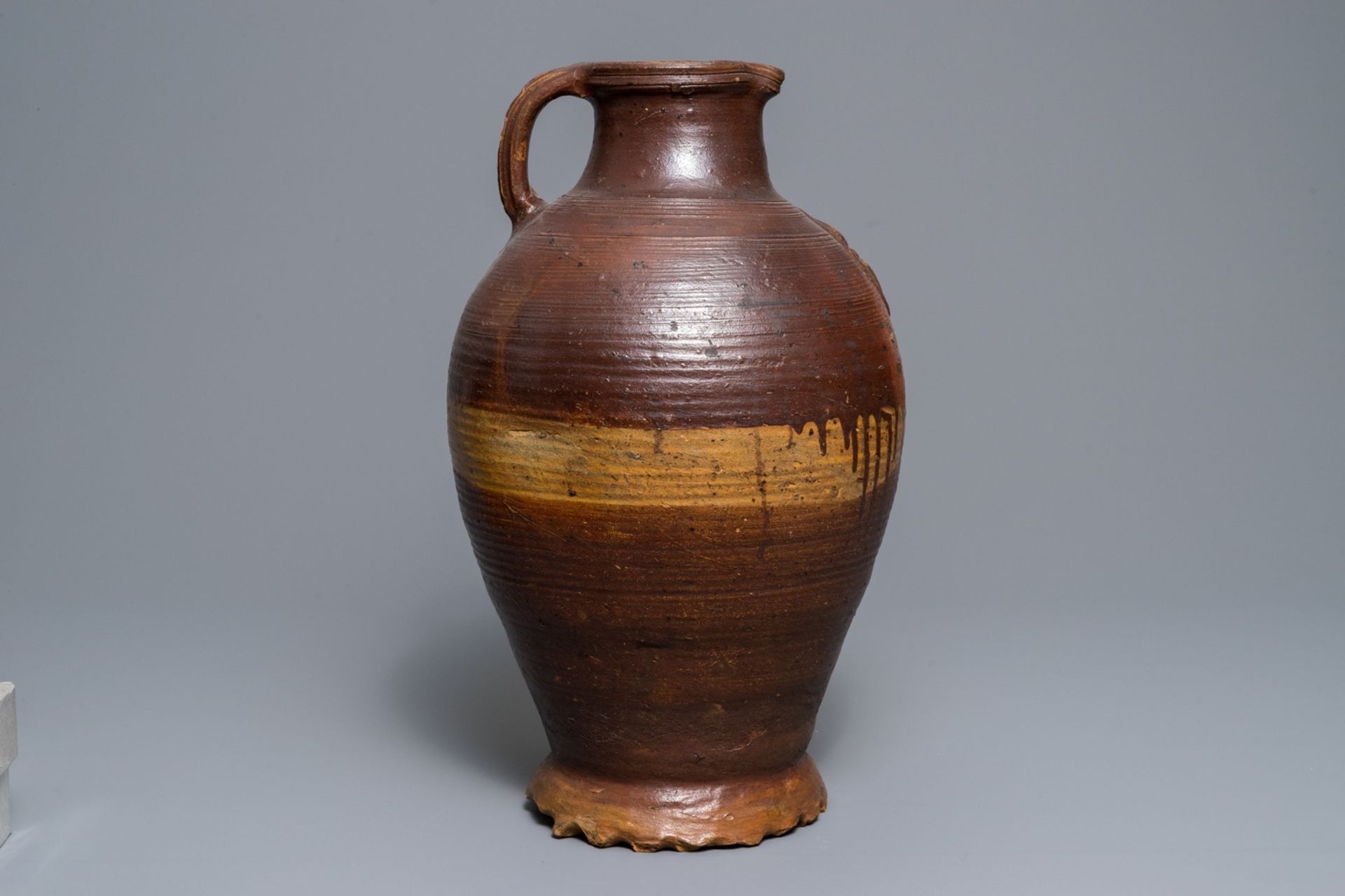 A large German stoneware jug, Langerwehe or Raeren, 17th C. - Image 3 of 6