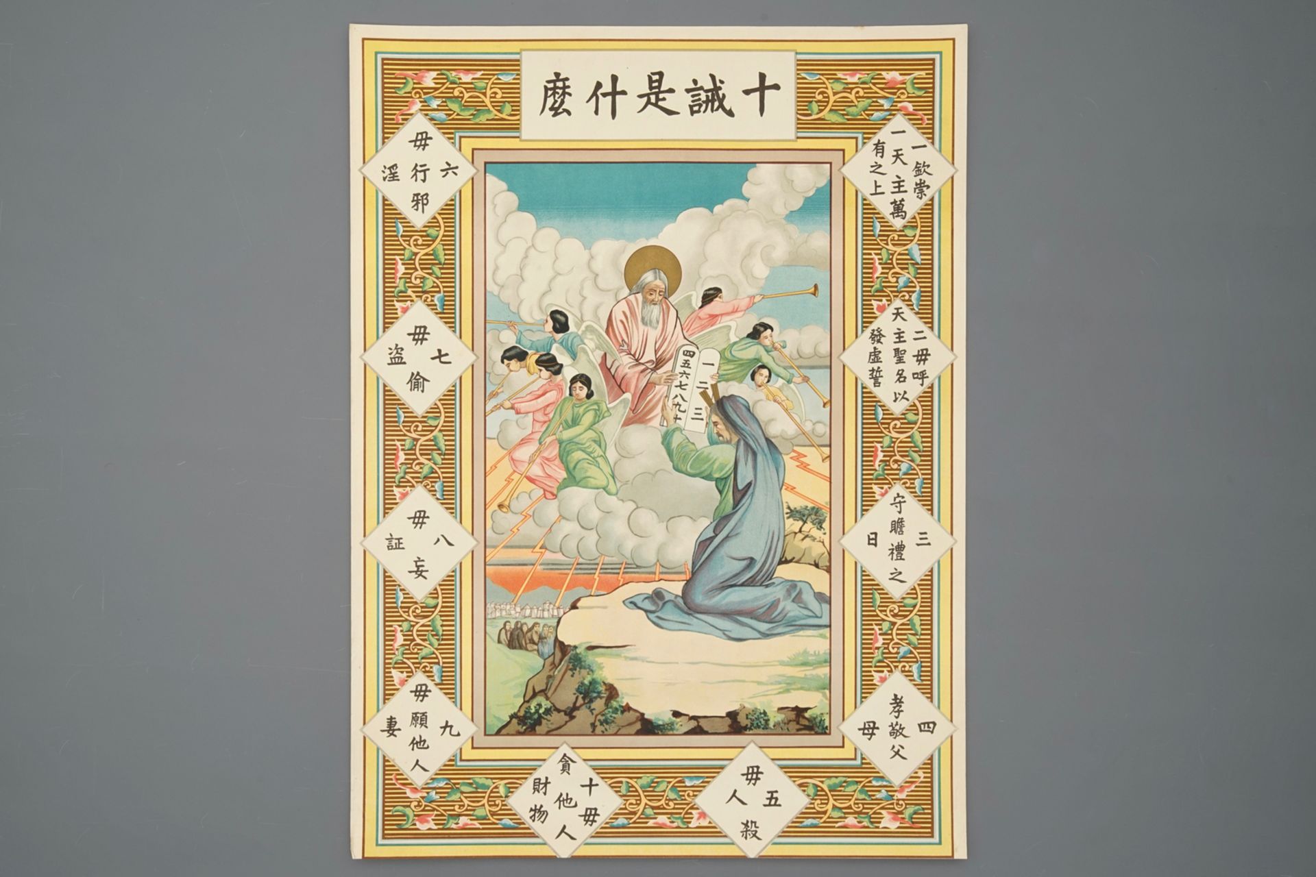 Six large lithographs by catholic missionaries or Jesuits in China, 19/20th C. - Image 3 of 7